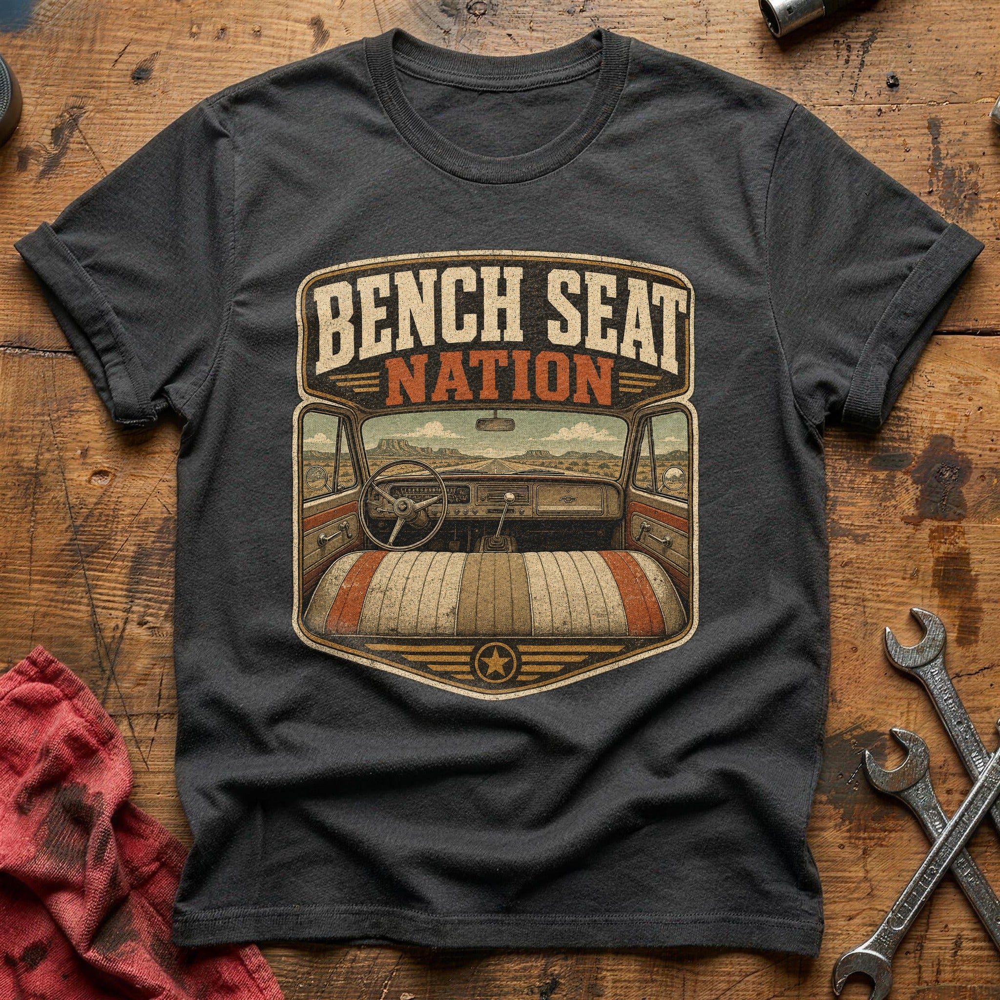 Bench Seat Nation T-Shirt - Charcoal
