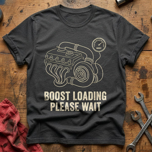 Boost Loading Please Wait 40 T-Shirt - Charcoal