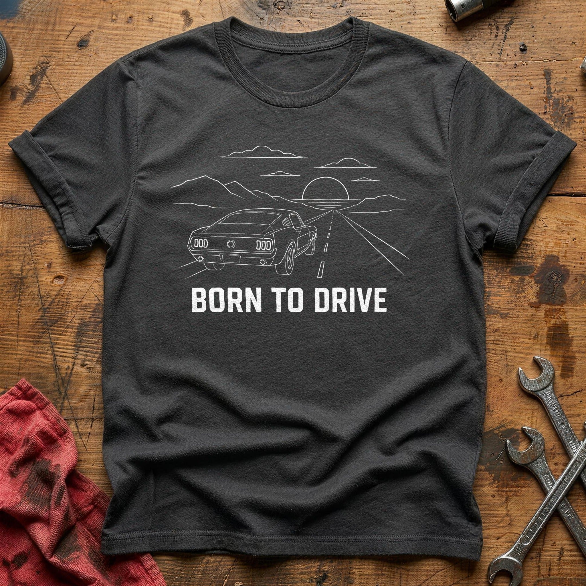 Born To Drive 64 T-Shirt - Charcoal