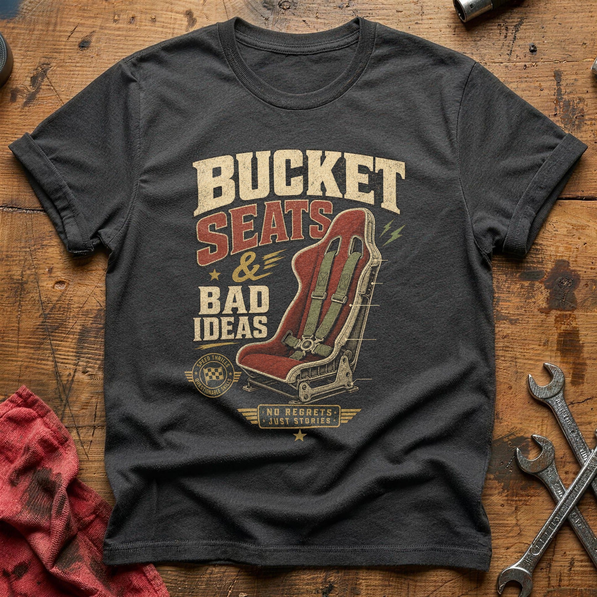 Bucket Seat Philosophy T-Shirt - Charcoal