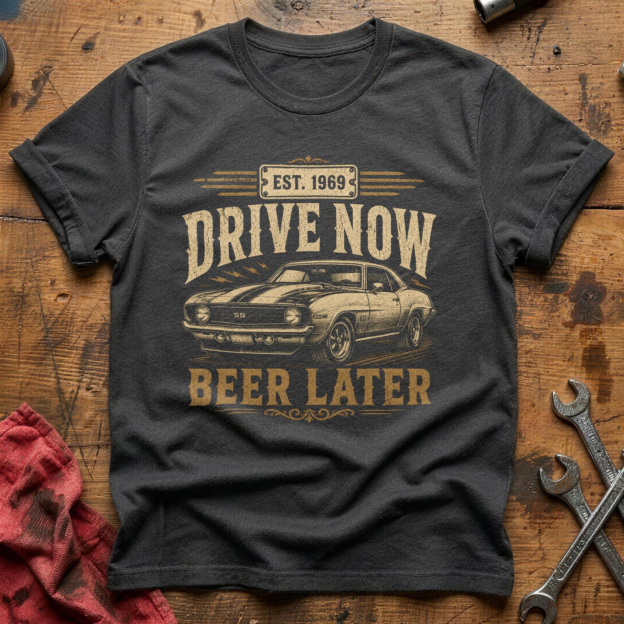 Built & Parked T-Shirt - Charcoal