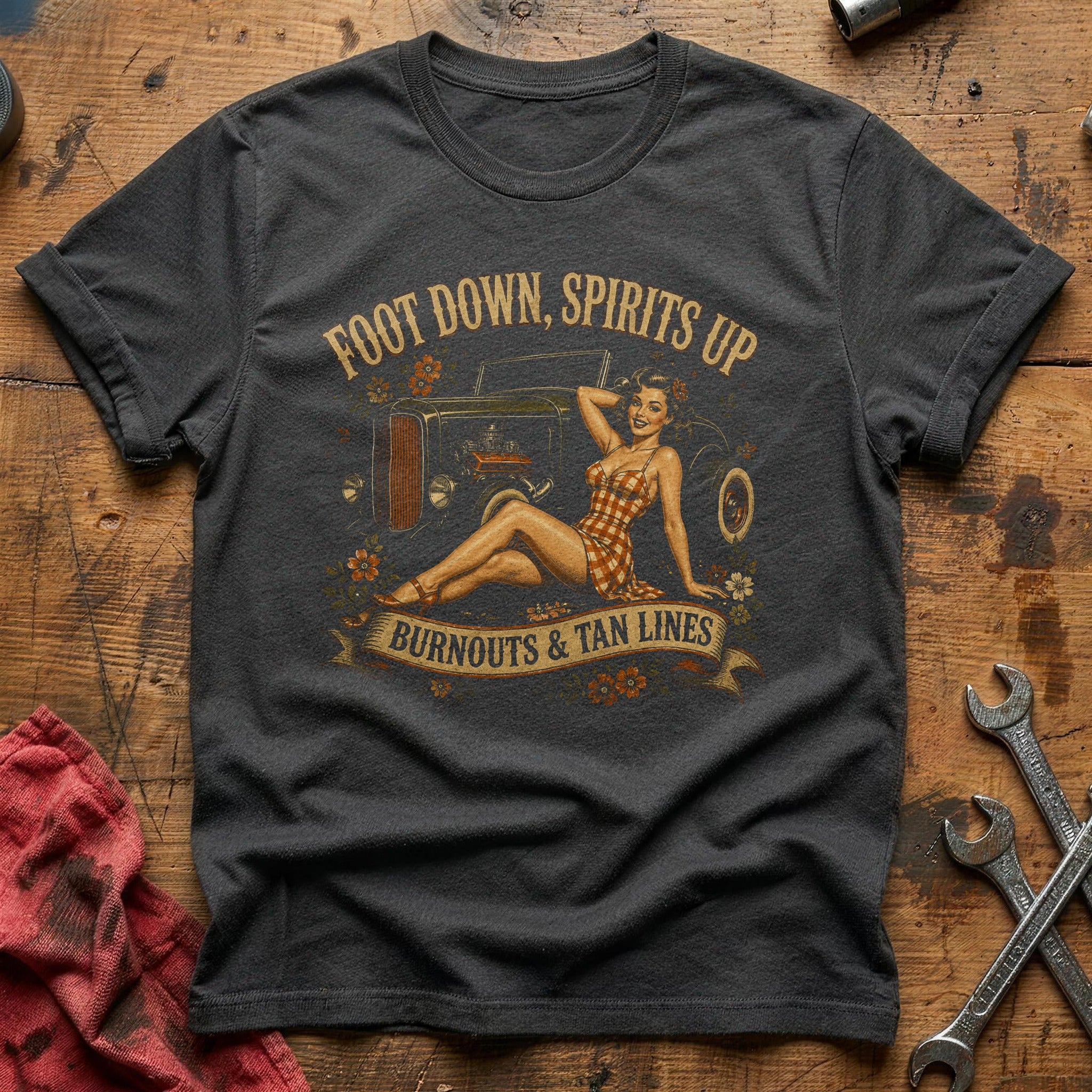 Burnouts & Tan Lines T-Shirt - Charcoal