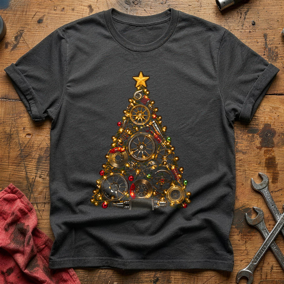 Car Parts Lights Tree 80 T-Shirt - Charcoal