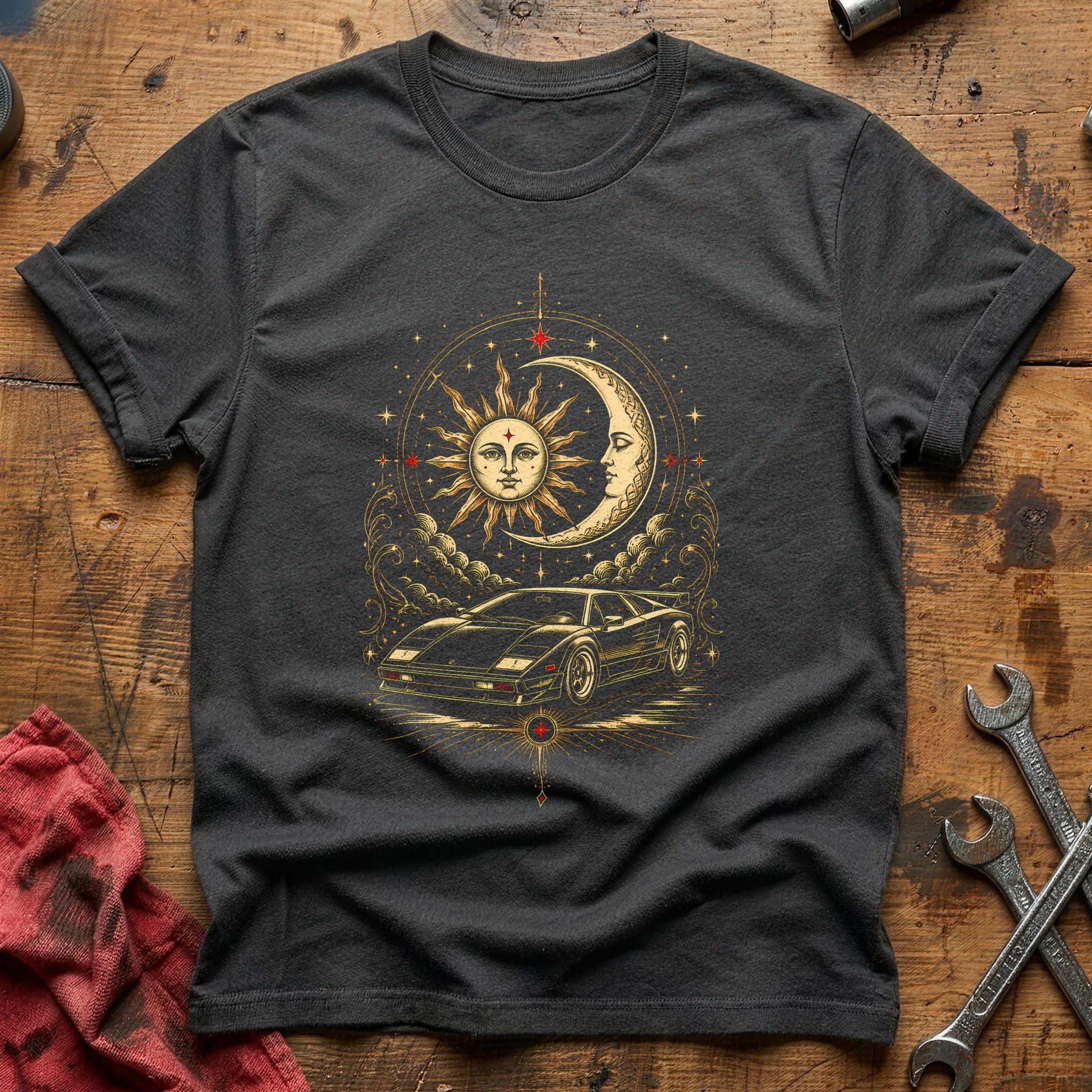 Celestial Racer T-Shirt - Charcoal