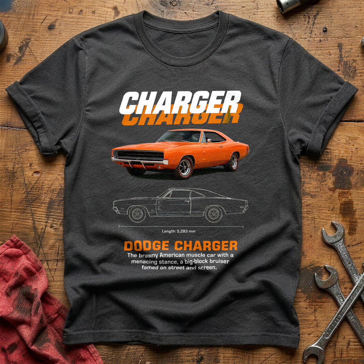 Charger 98 T-Shirt - Charcoal