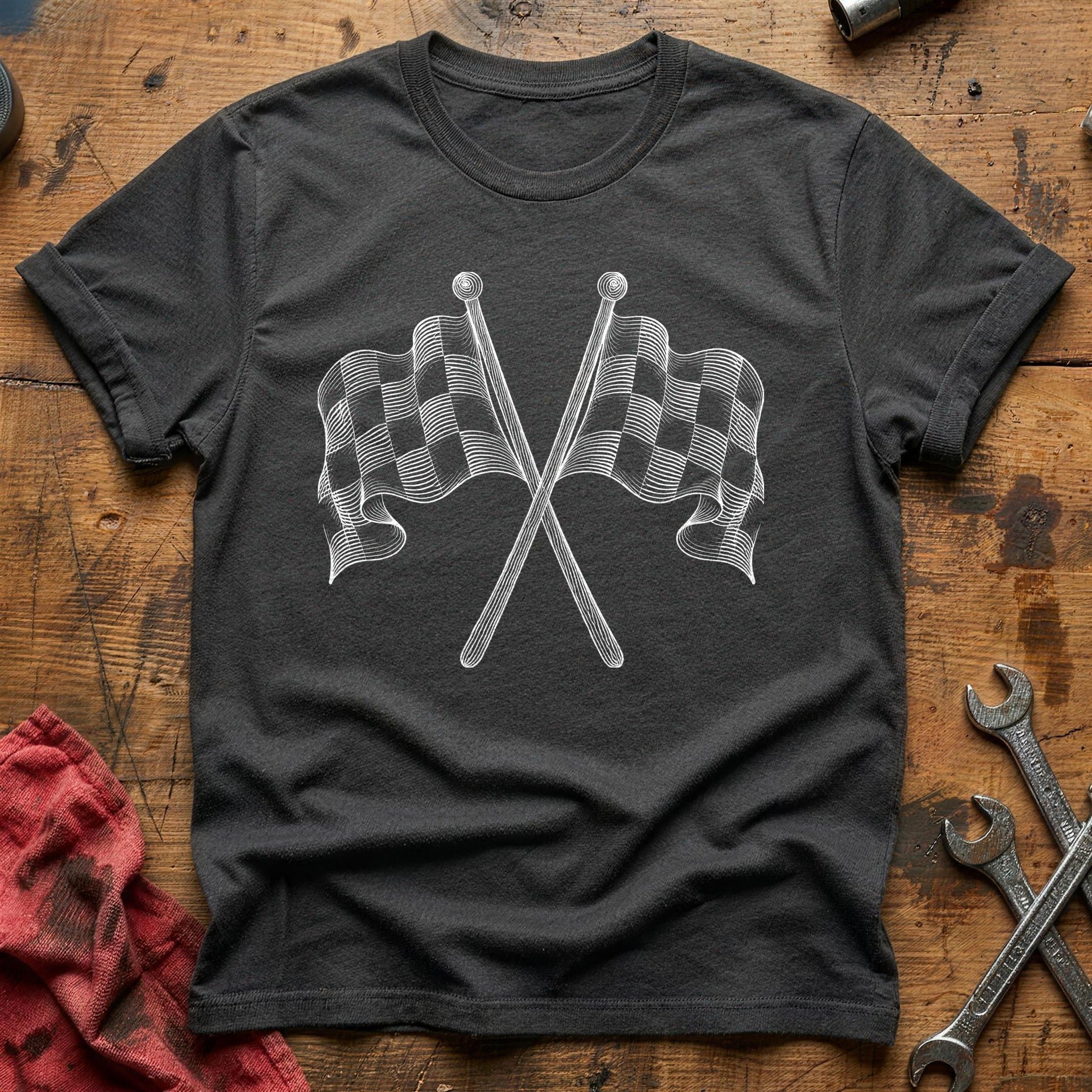 Checkered Victory T-Shirt - Charcoal