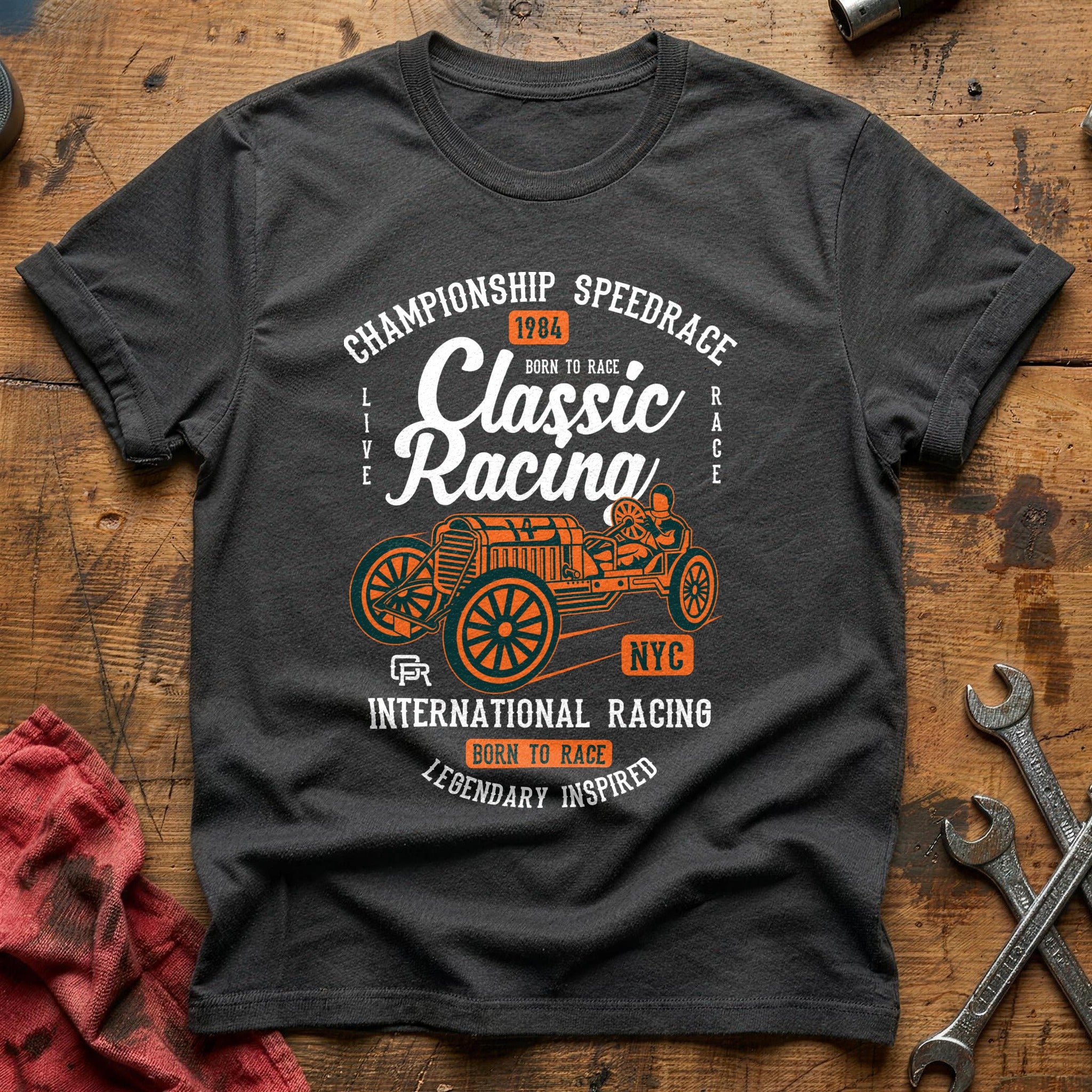 Classic racing T-Shirt - Charcoal