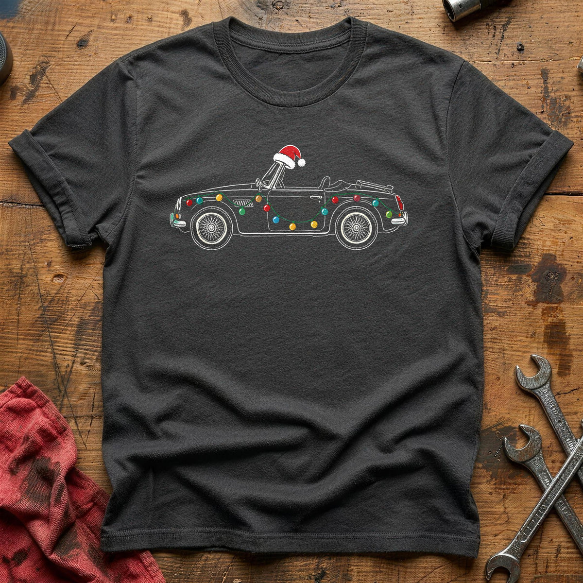 Convertible Christmas Lights 87 T-Shirt - Charcoal