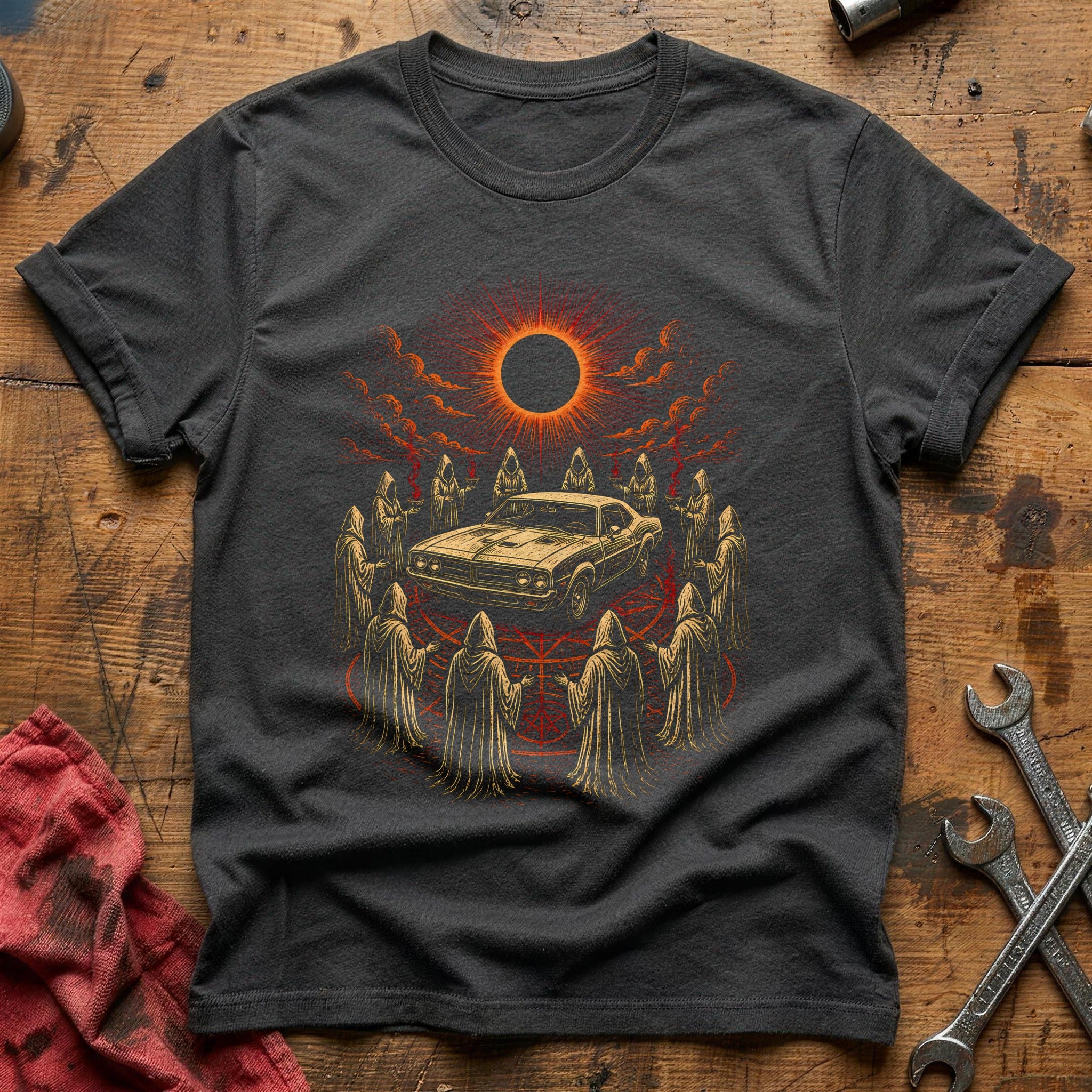 Coven Eclipse Musclecar 91 T-Shirt - Charcoal