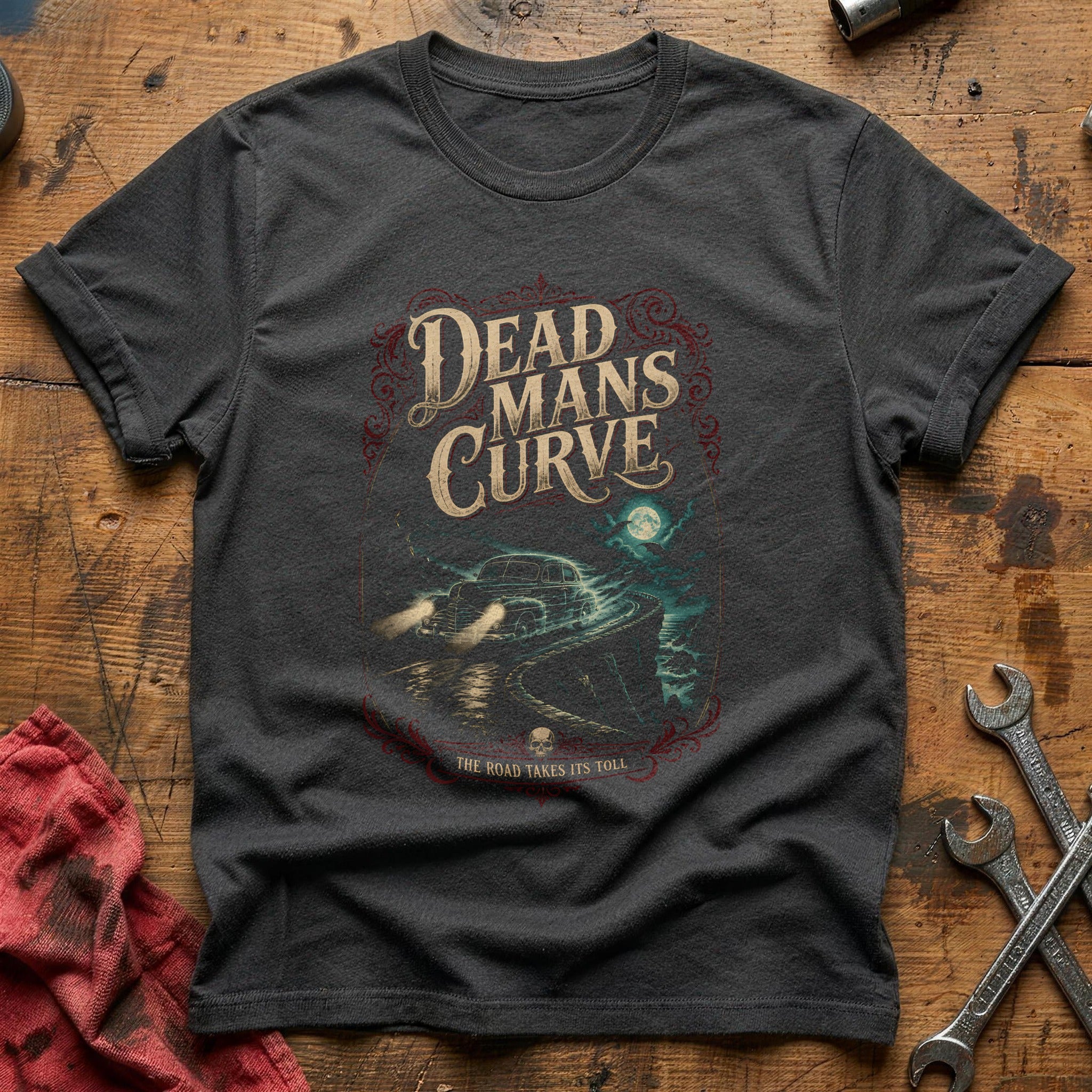 Dead Mans Curve 45 T-Shirt - Charcoal