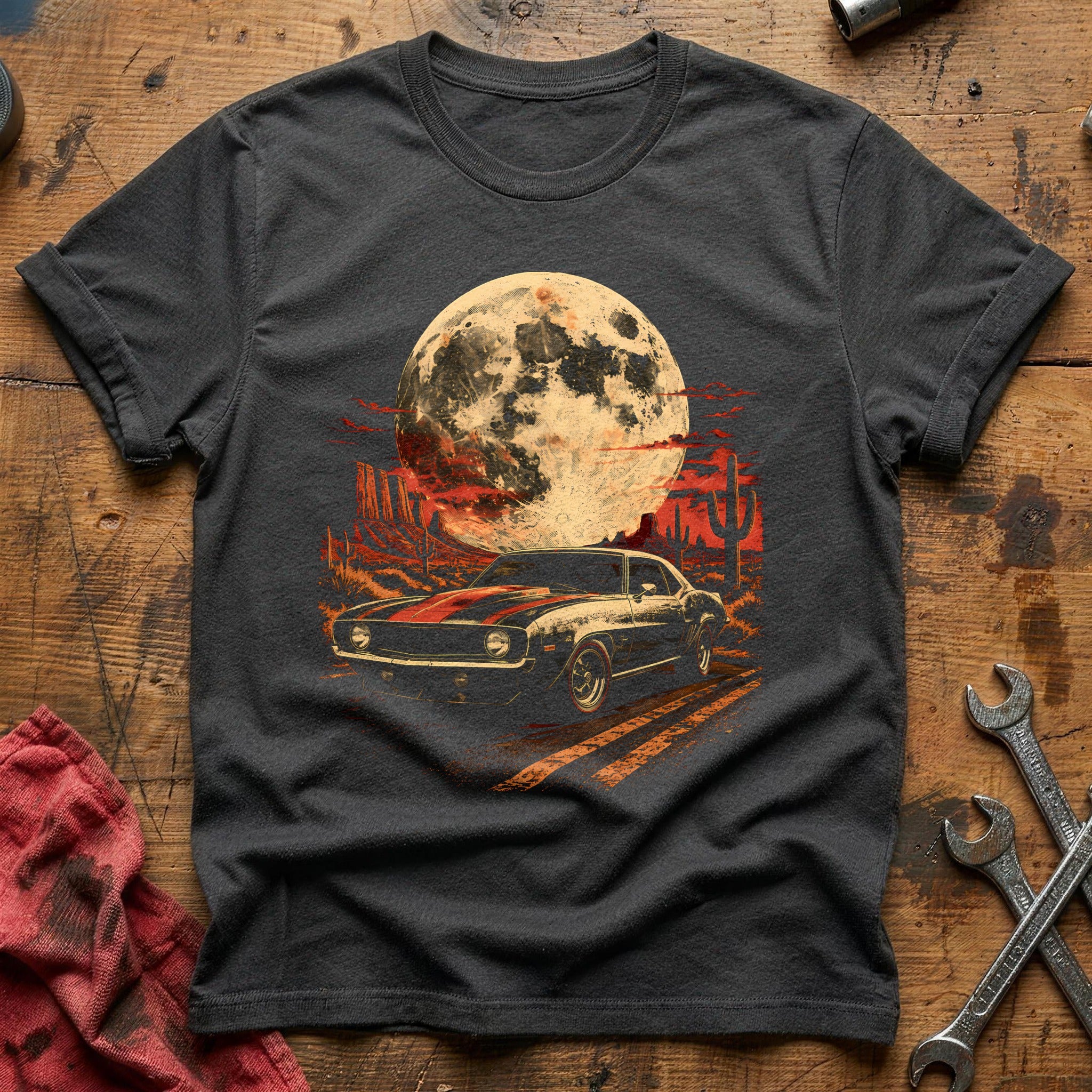 Desert Moon Cruise T-Shirt - Charcoal