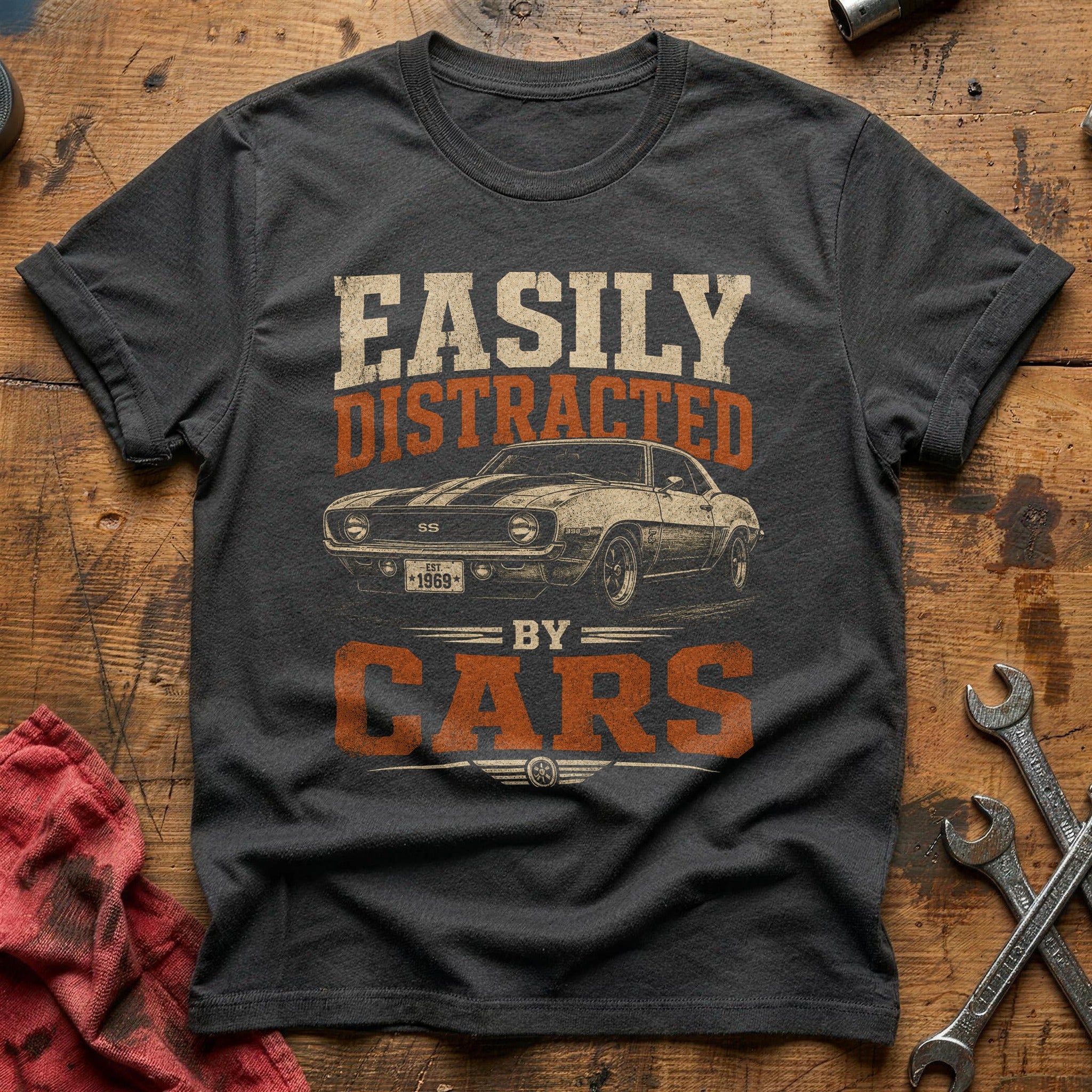 Distracted by Classics T-Shirt - Charcoal