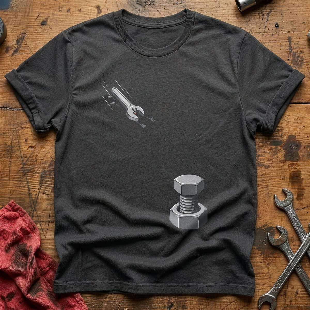 Diving Spanner Bolt 19 T-Shirt - Charcoal