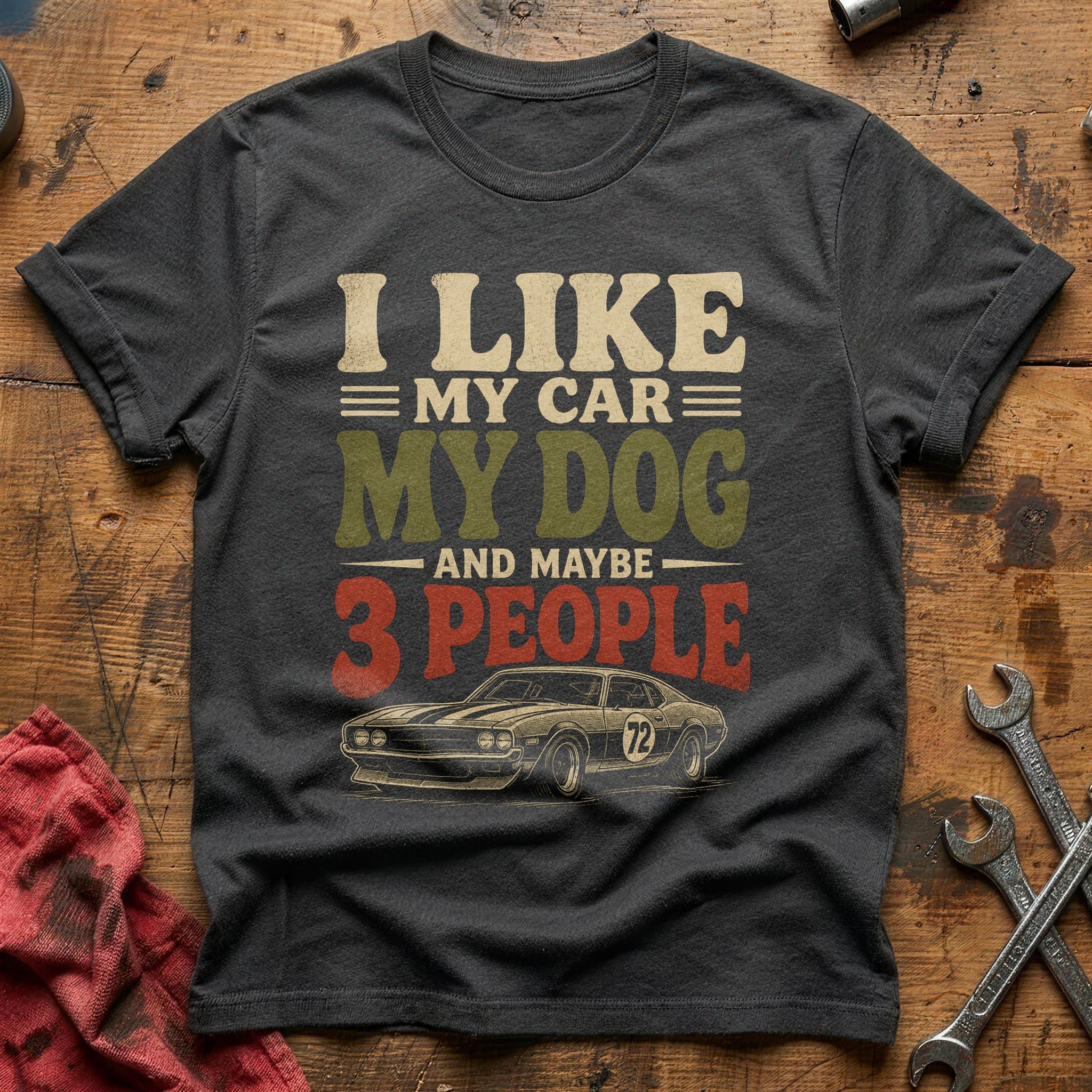 Dog & Selective People T-Shirt - Charcoal