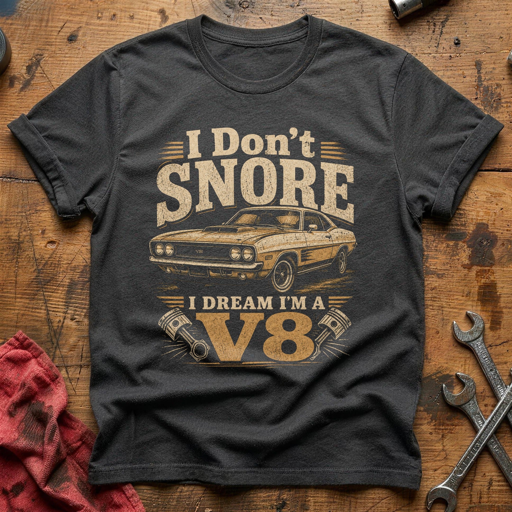 Dream Machine V8 T-Shirt - Charcoal