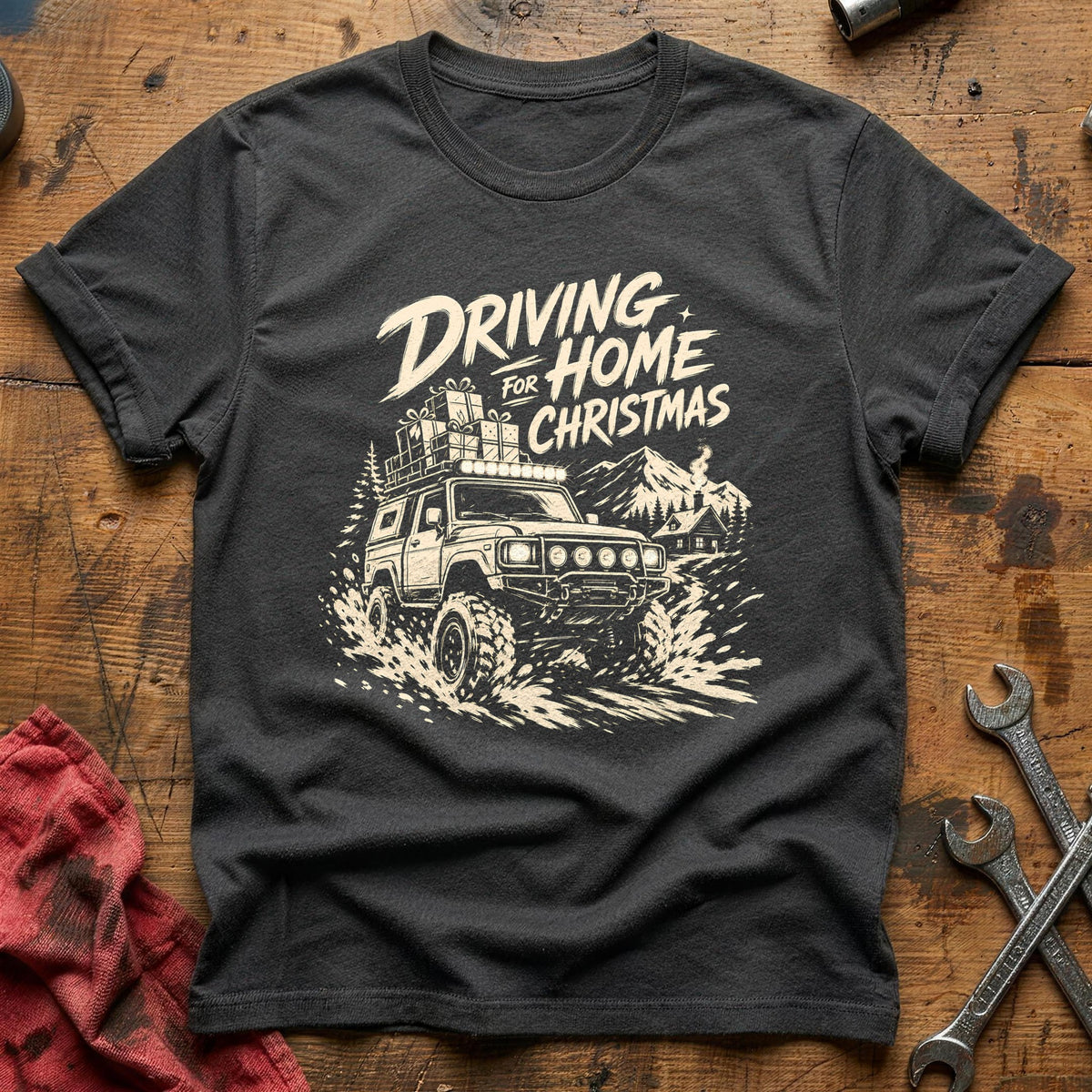 Driving Home For Christmas 1 T-Shirt - Charcoal