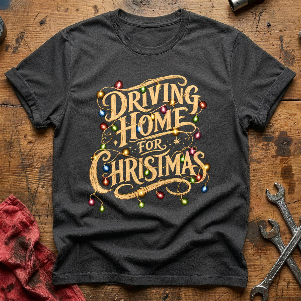 Driving Home For Christmas 10 T-Shirt - Charcoal