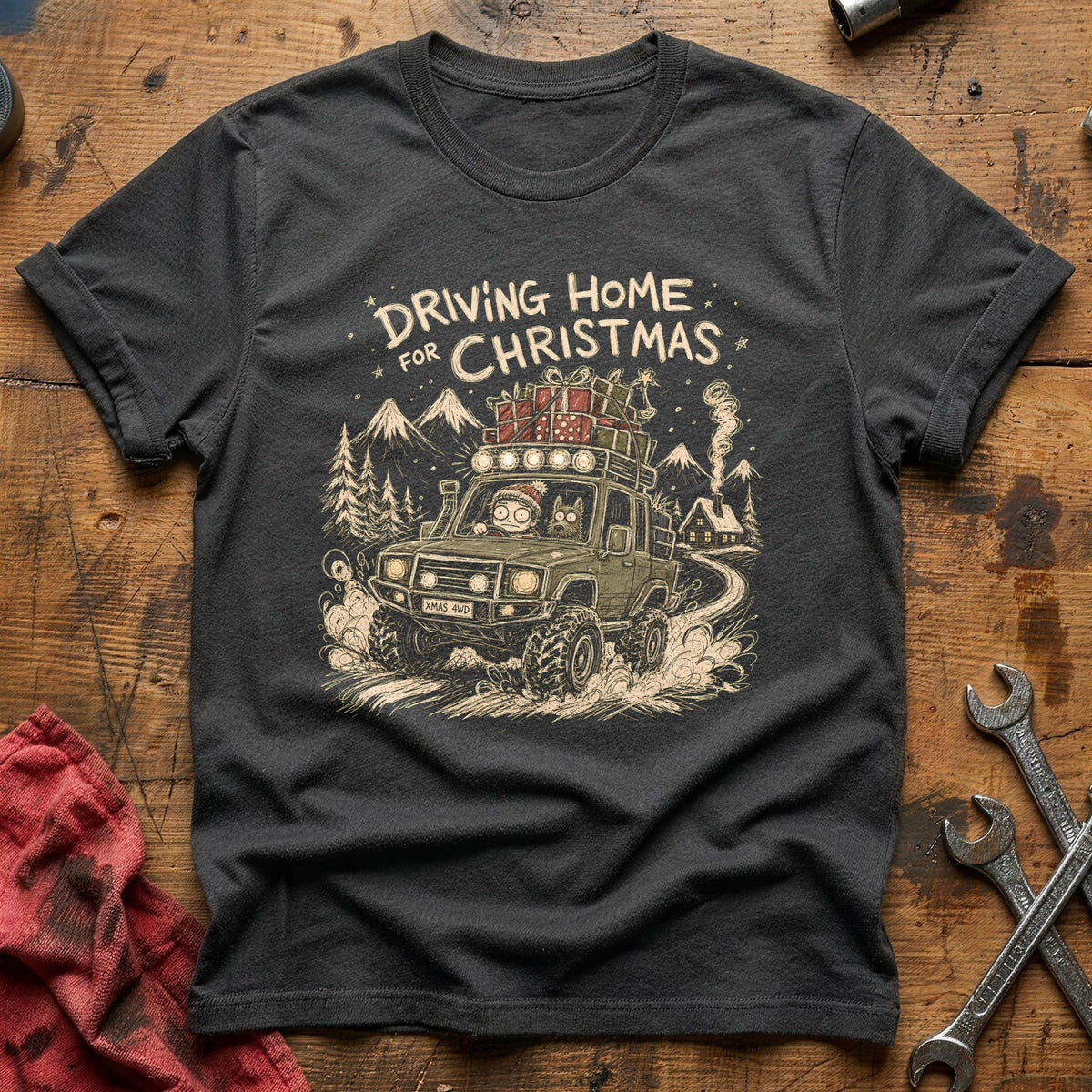 Driving Home For Christmas 12 T-Shirt - Charcoal
