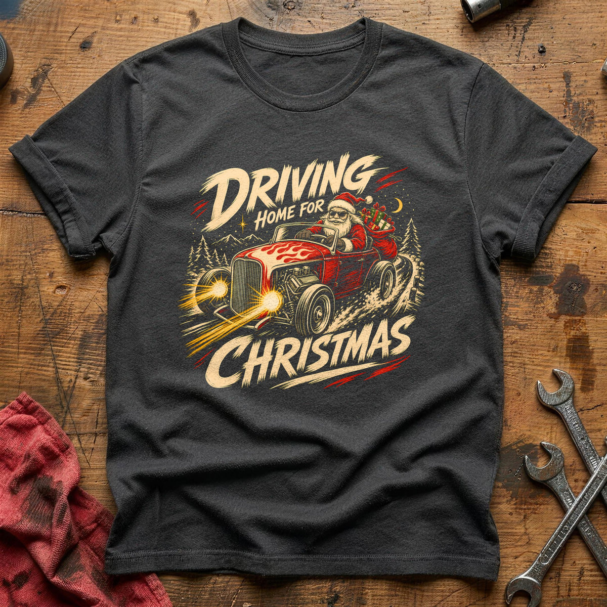 Driving Home For Christmas 13 T-Shirt - Charcoal