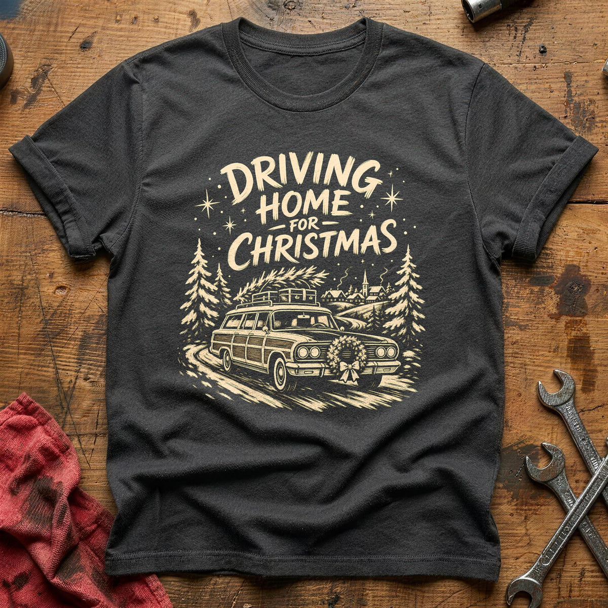 Driving Home For Christmas 15 T-Shirt - Charcoal