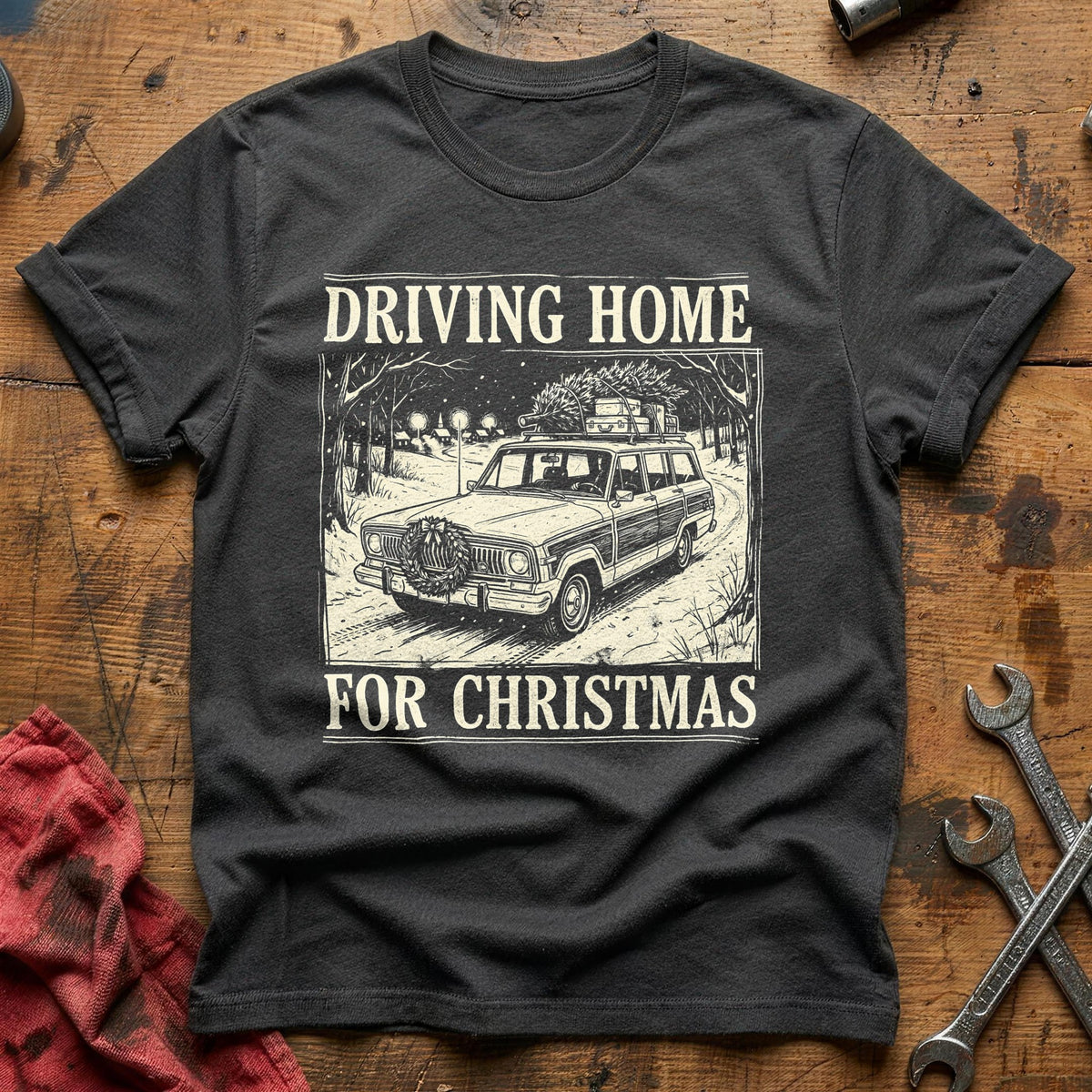 Driving Home For Christmas 16 T-Shirt - Charcoal