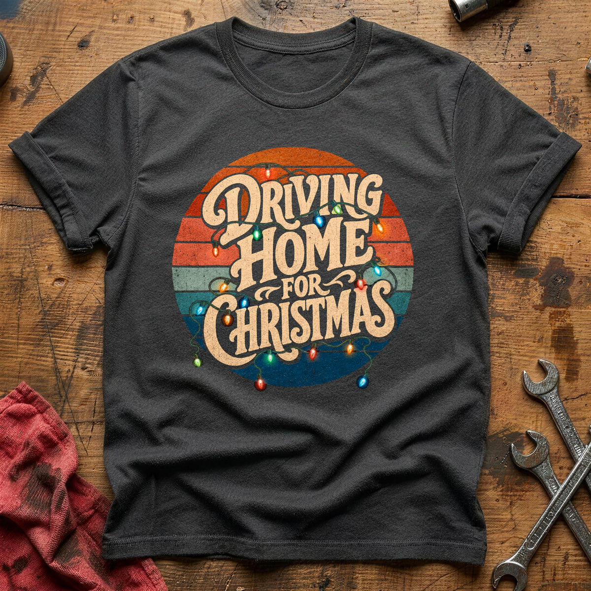 Driving Home For Christmas 17 T-Shirt - Charcoal