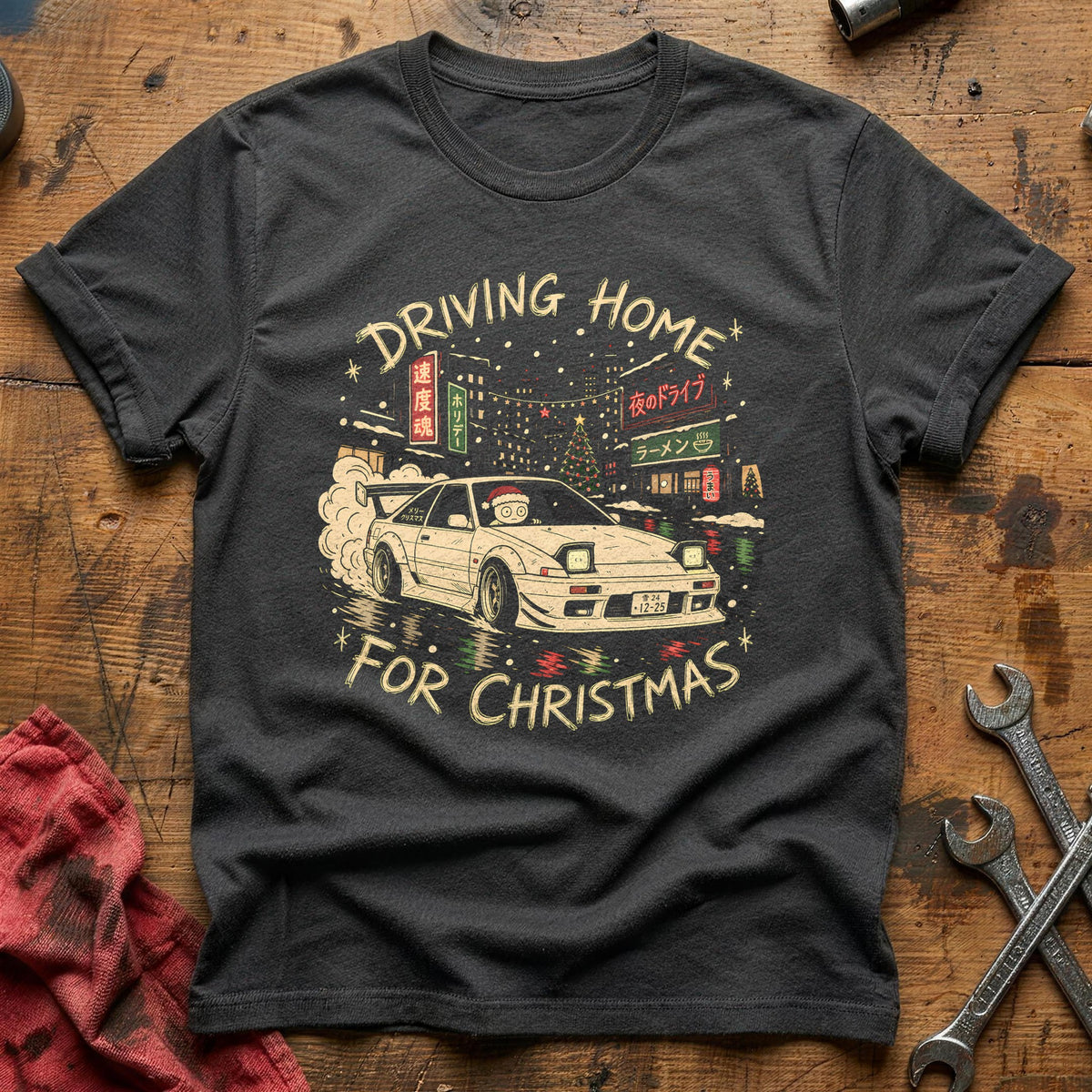 Driving Home For Christmas 5 T-Shirt - Charcoal