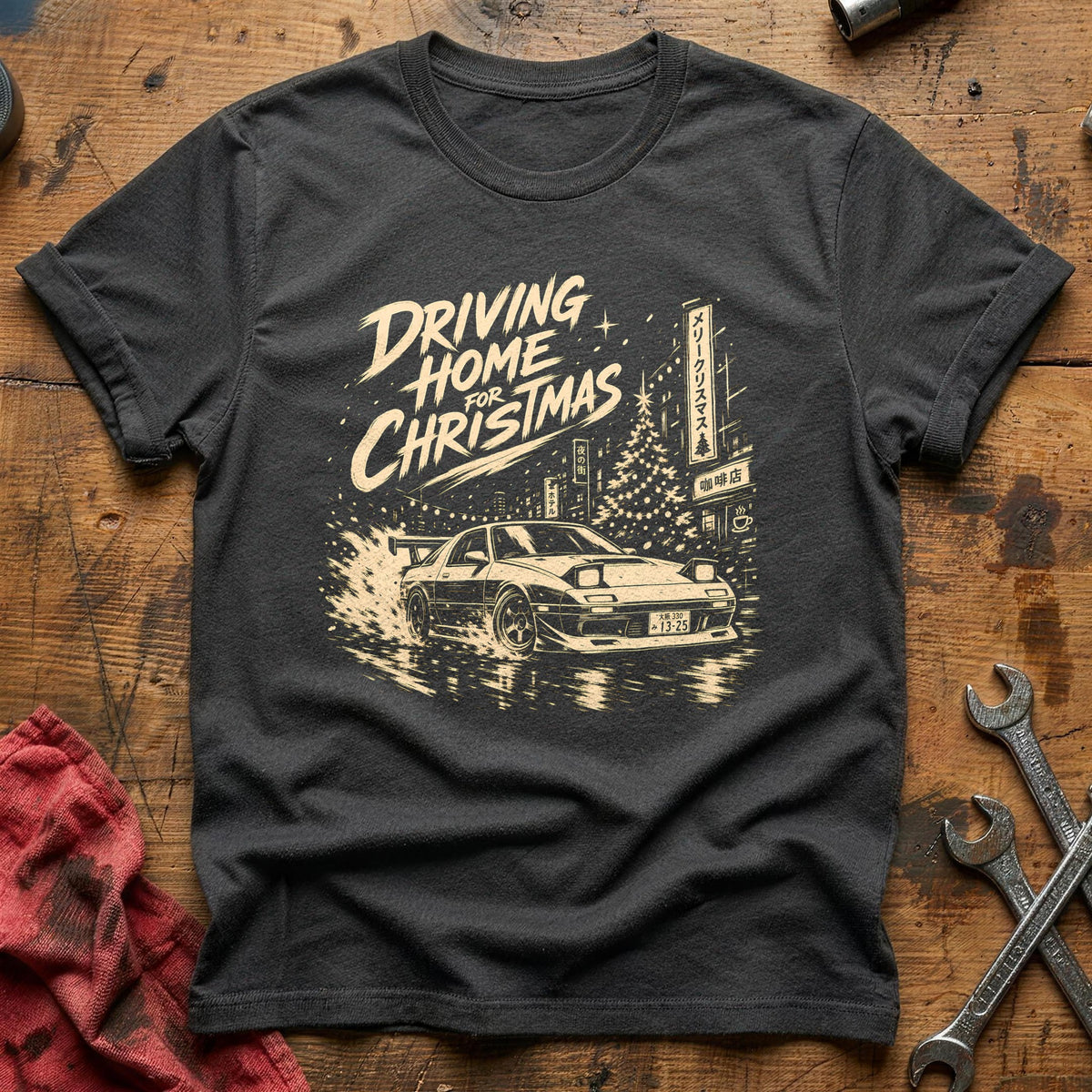 Driving Home For Christmas 6 T-Shirt - Charcoal