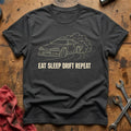 Eat Sleep Drift Repeat 26 T-Shirt - Charcoal