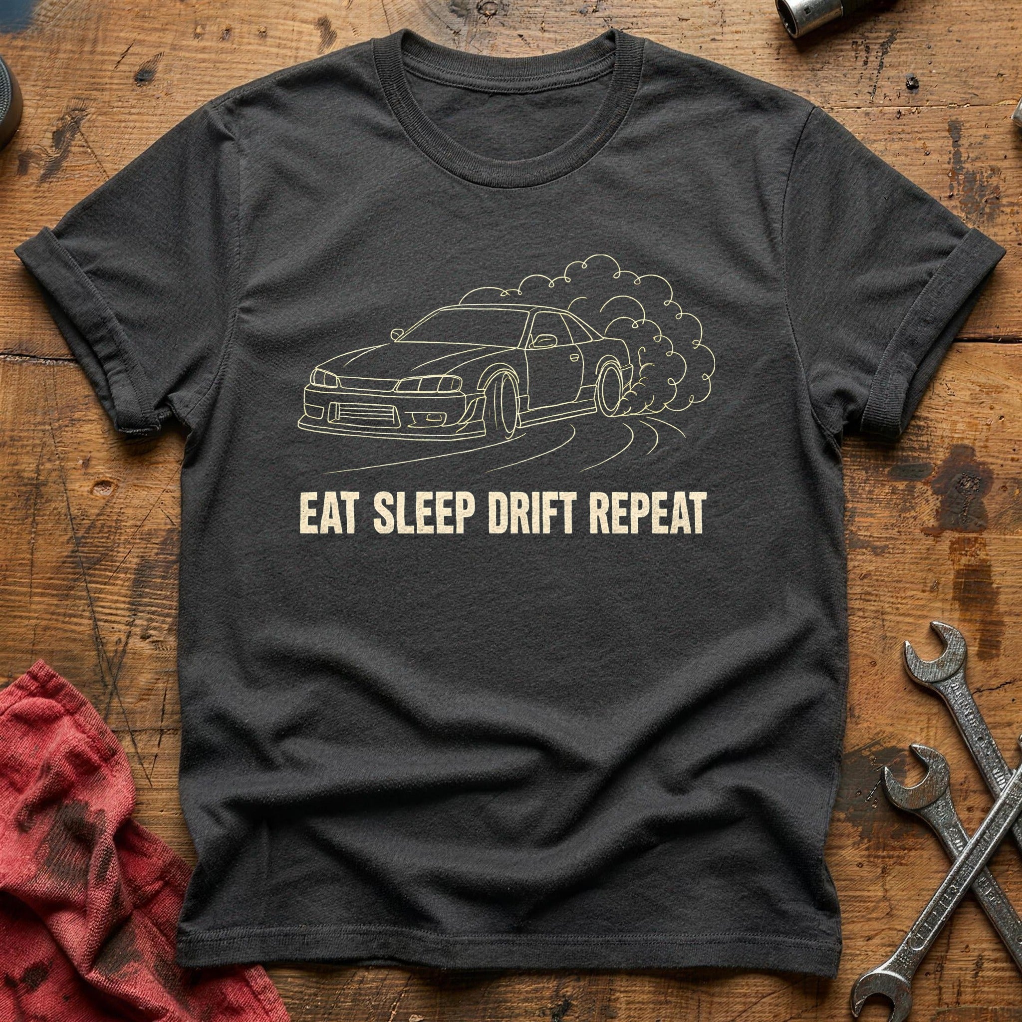 Eat Sleep Drift Repeat 26 T-Shirt - Charcoal