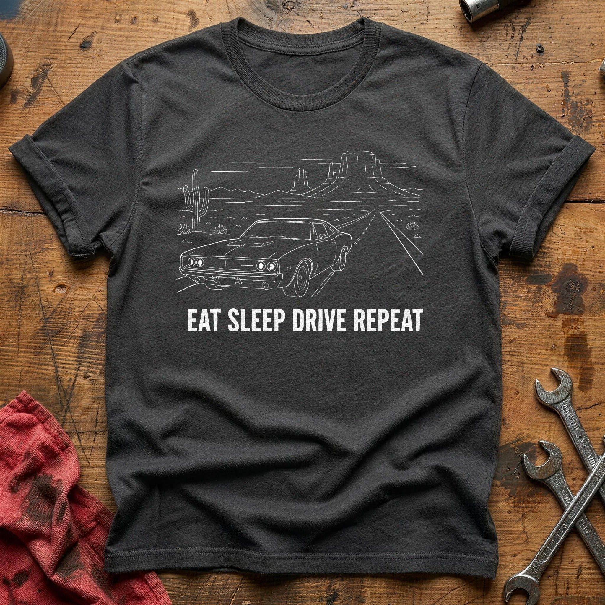 Eat Sleep Drive Repeat 25 T-Shirt - Charcoal