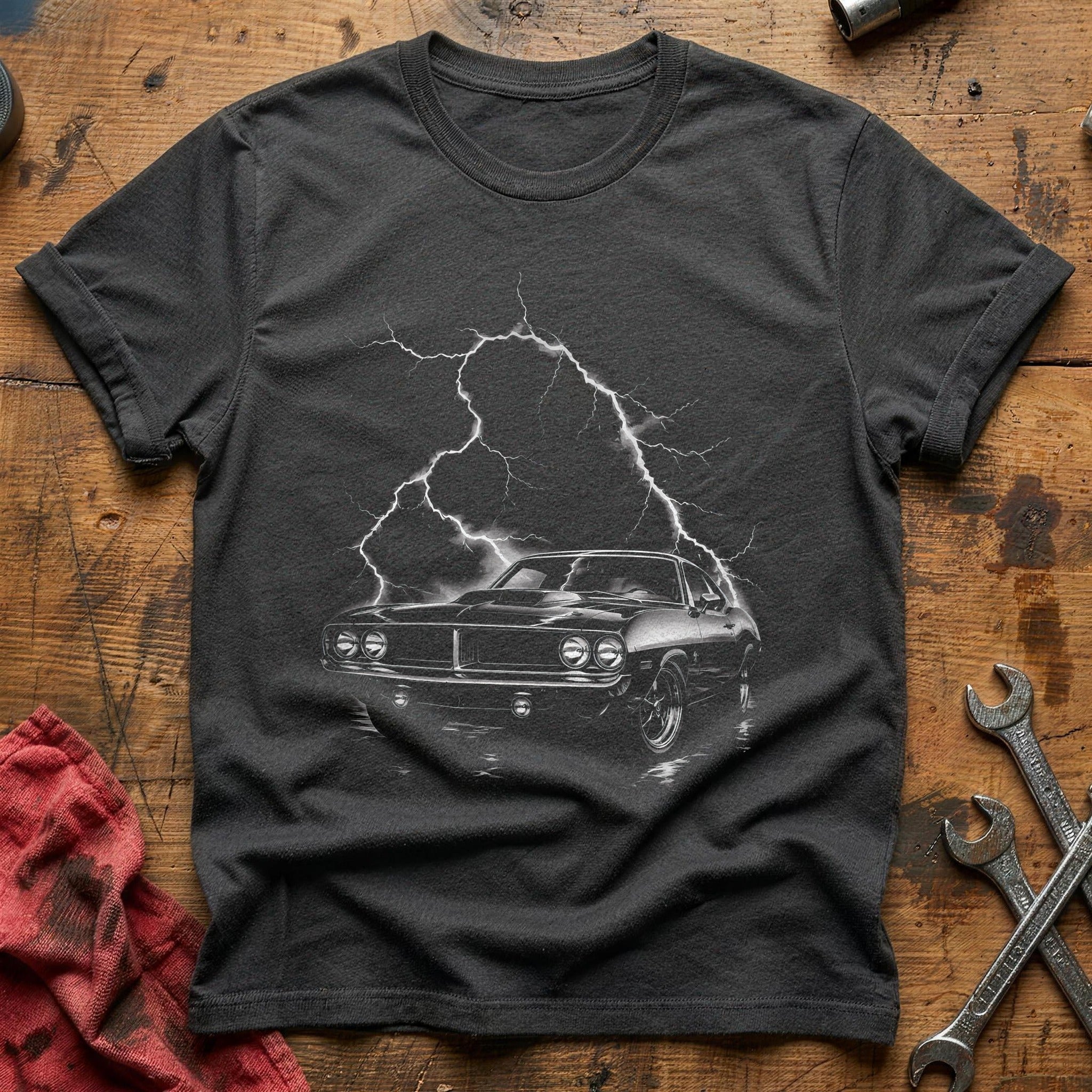 Electric Muscle Car T-Shirt - Charcoal