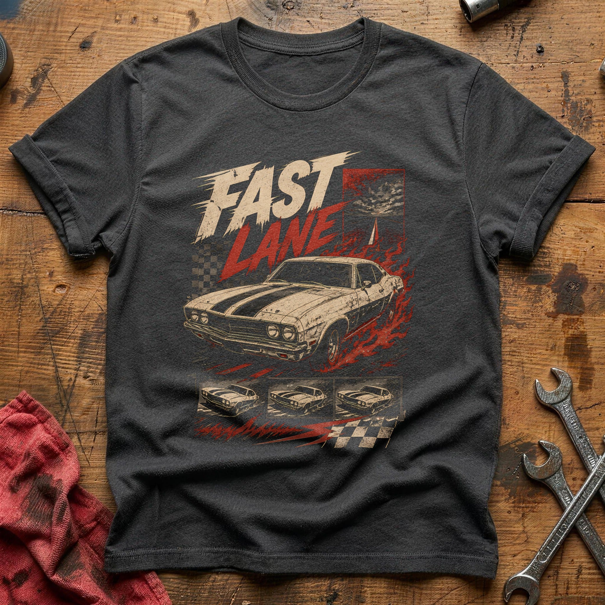 Fast Lane Legend T-Shirt - Charcoal