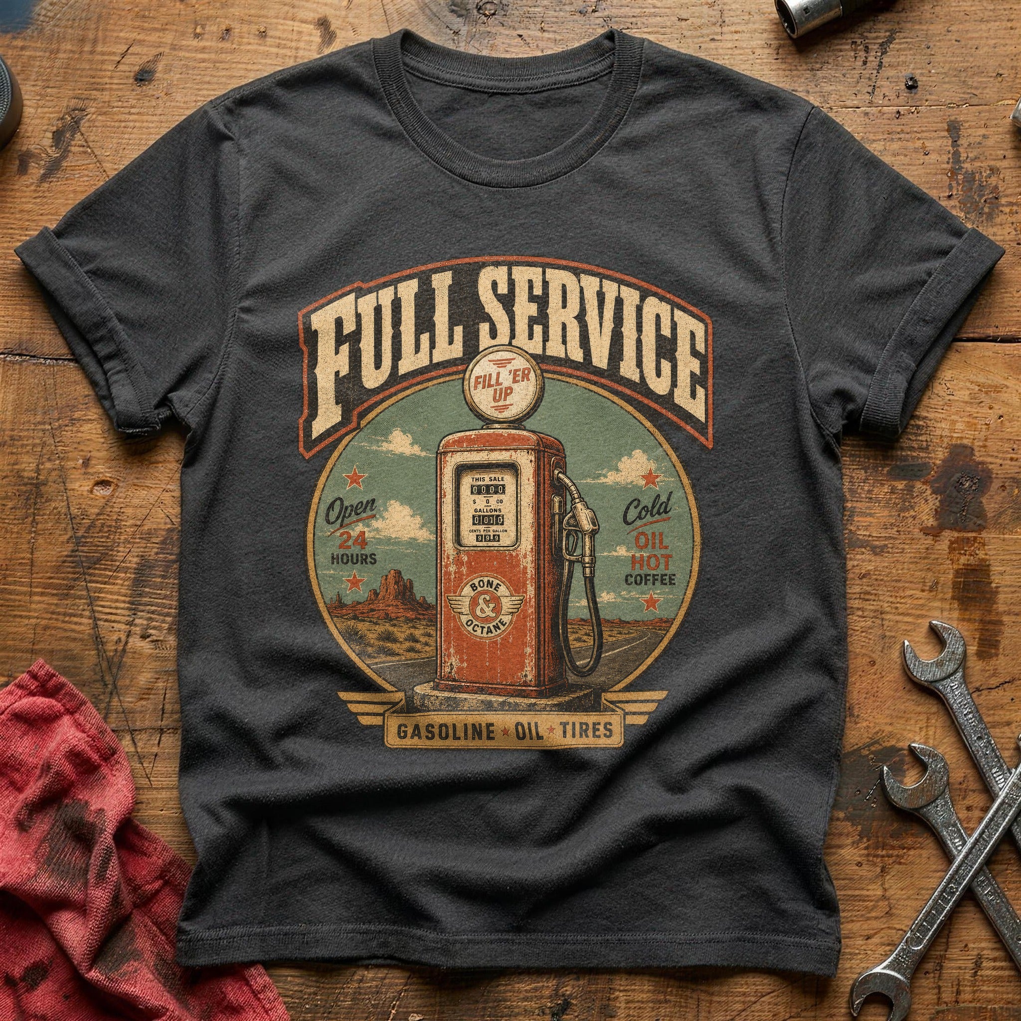 Fill 'Er Up T-Shirt - Charcoal