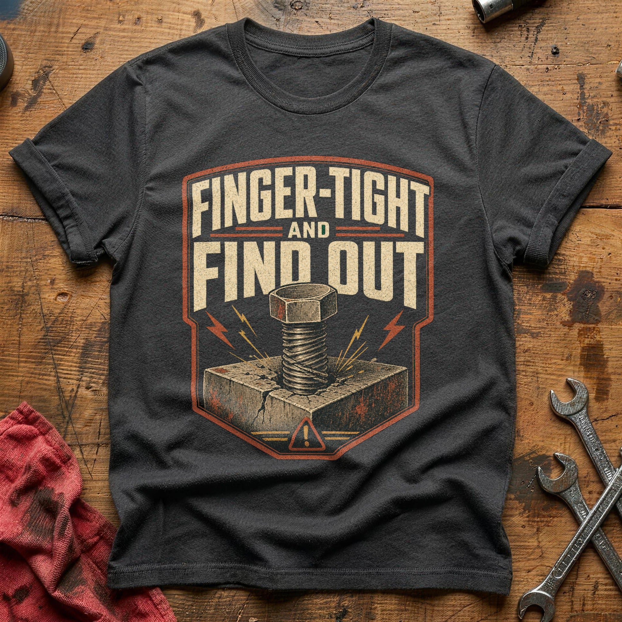 Finger Tight and Find Out T-Shirt - Charcoal