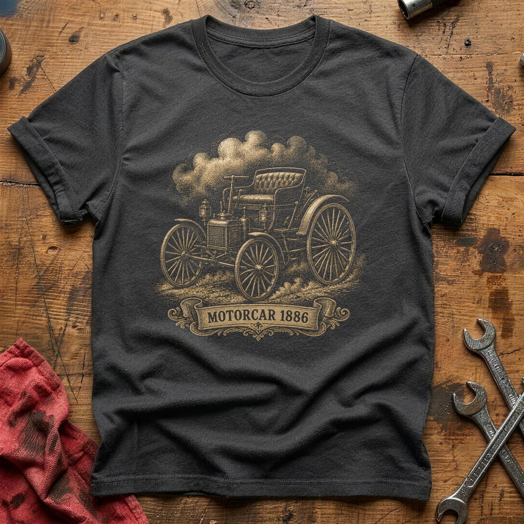 First Lap, 1886 T-Shirt - Charcoal