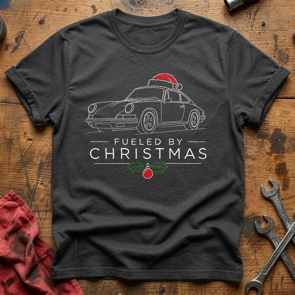 Fueled By Christmas 89 T-Shirt - Charcoal