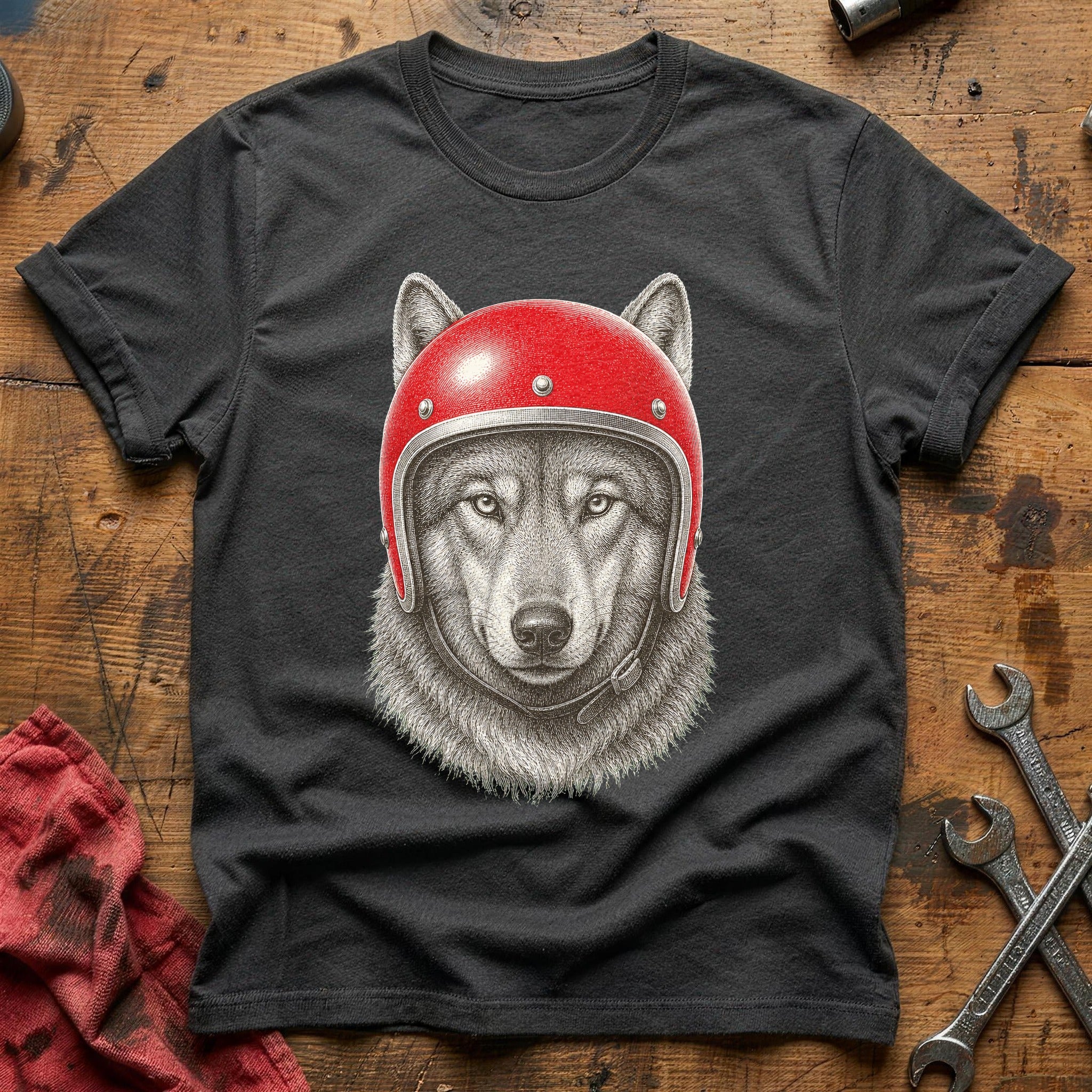 Full Throttle Wolf T-Shirt - Charcoal