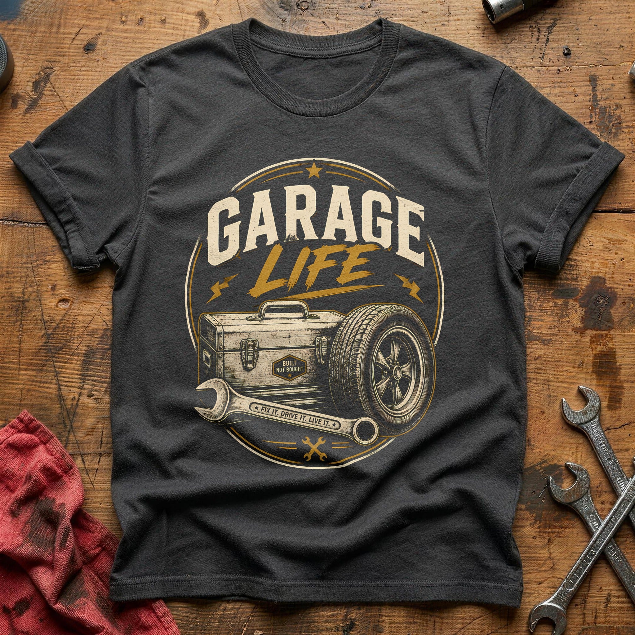 Garage Life 86 T-Shirt - Charcoal