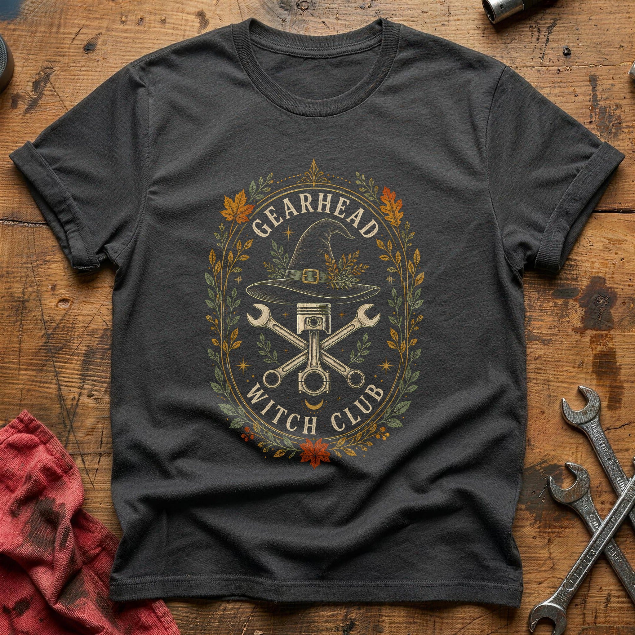 Gearhead Witch Club 43 T-Shirt - Charcoal