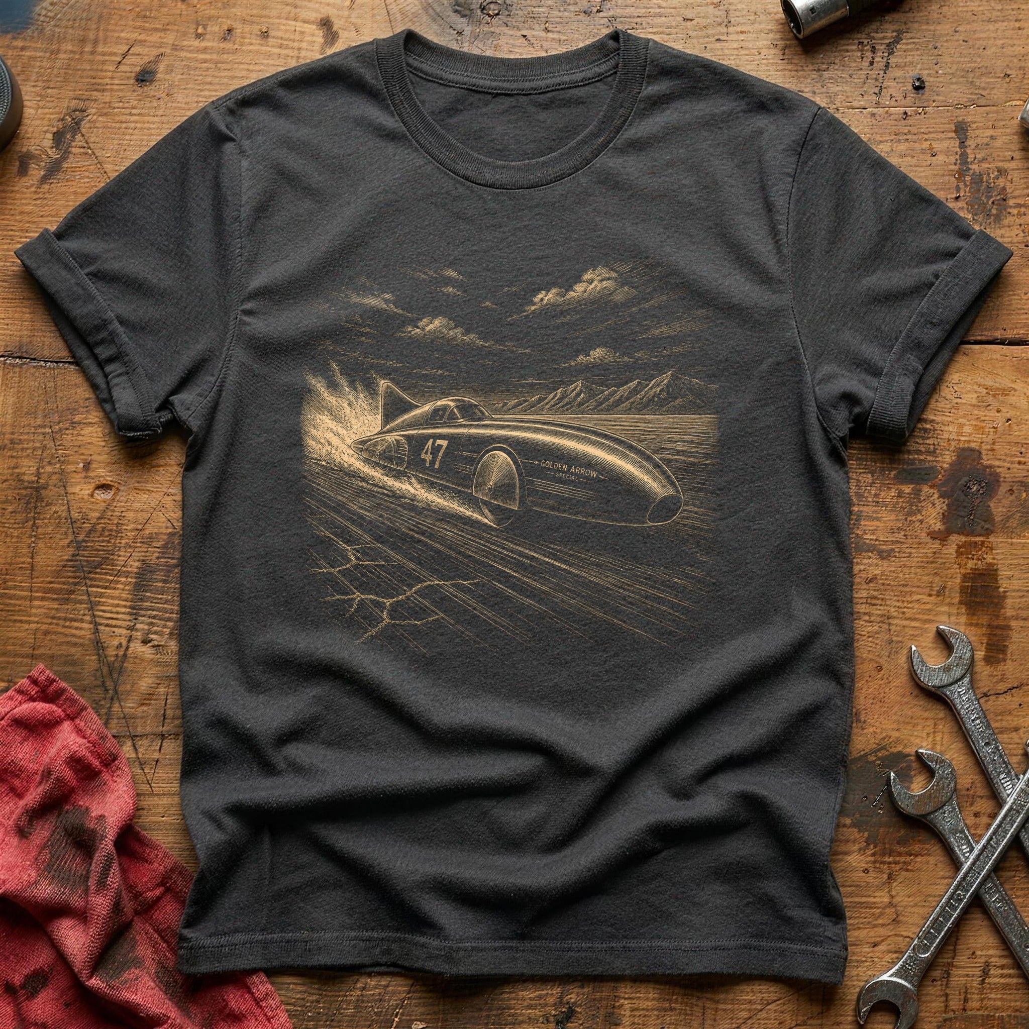 Golden Arrow Run T-Shirt - Charcoal