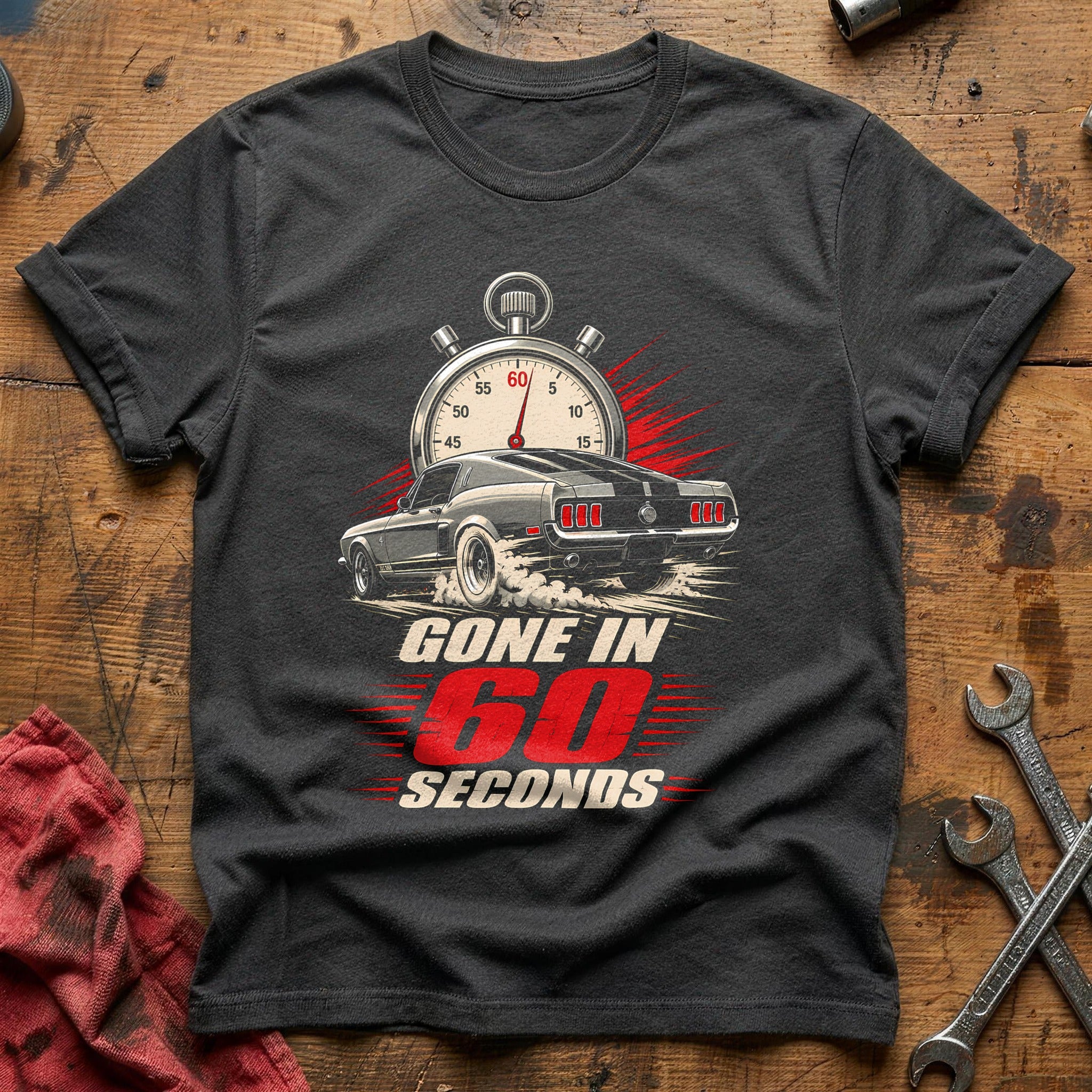 Gone In 60 Seconds 55 T-Shirt - Charcoal