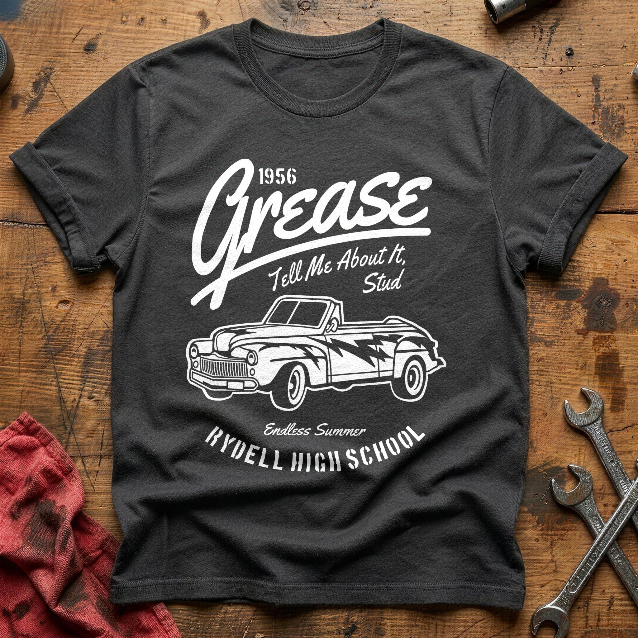 Grease rydell high car T-Shirt - Charcoal