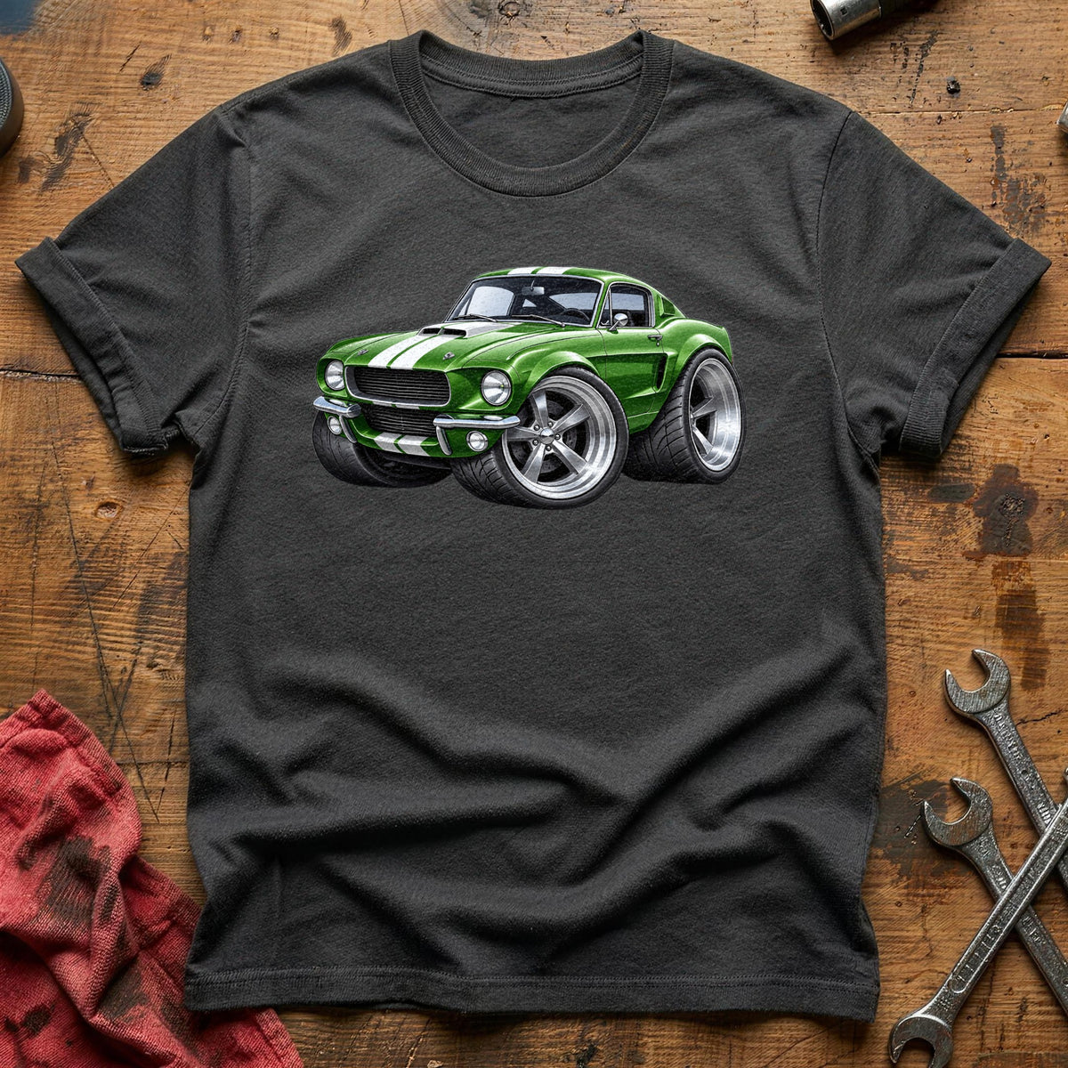 Green Fastback 94 T-Shirt - Charcoal
