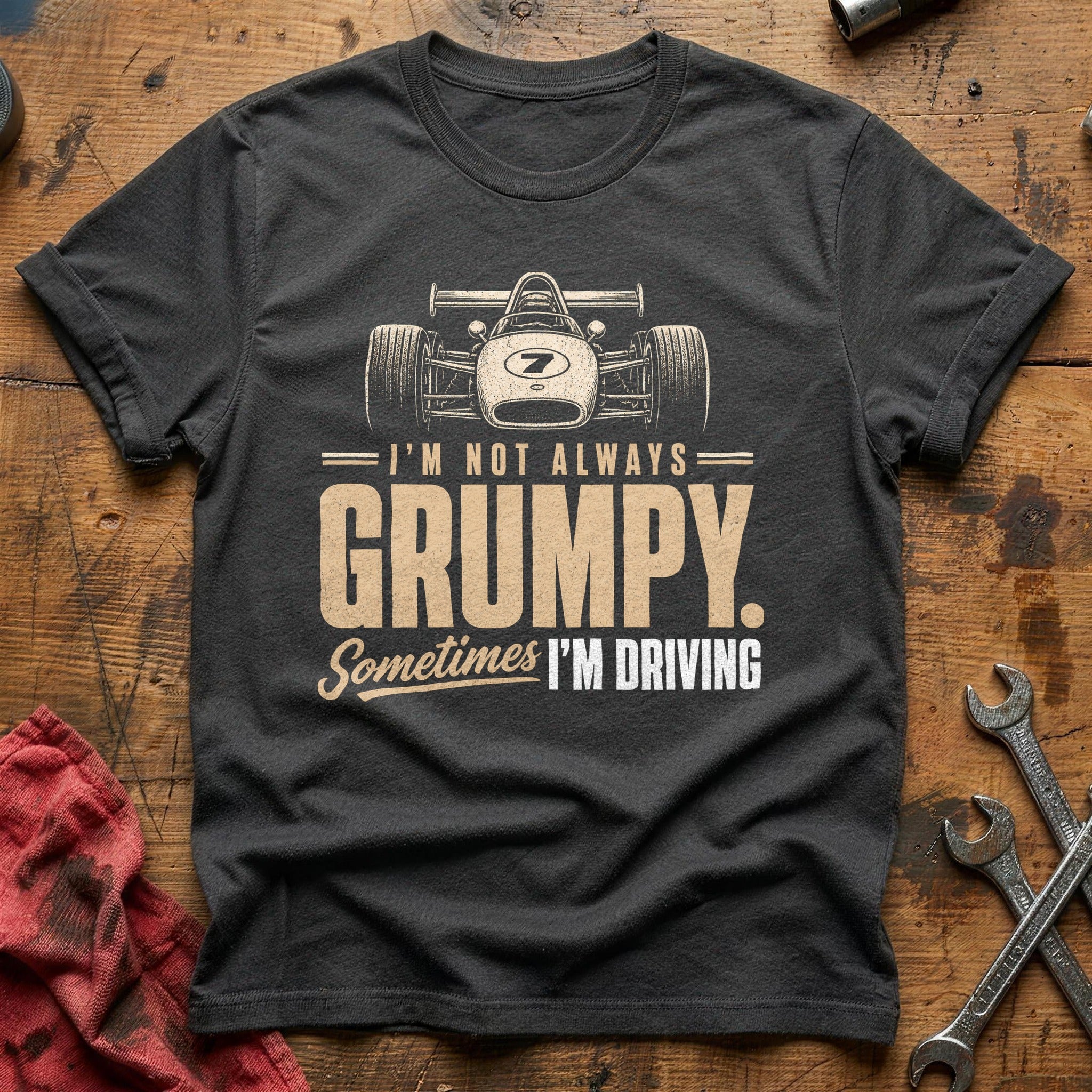 Grumpy When Parked T-Shirt - Charcoal