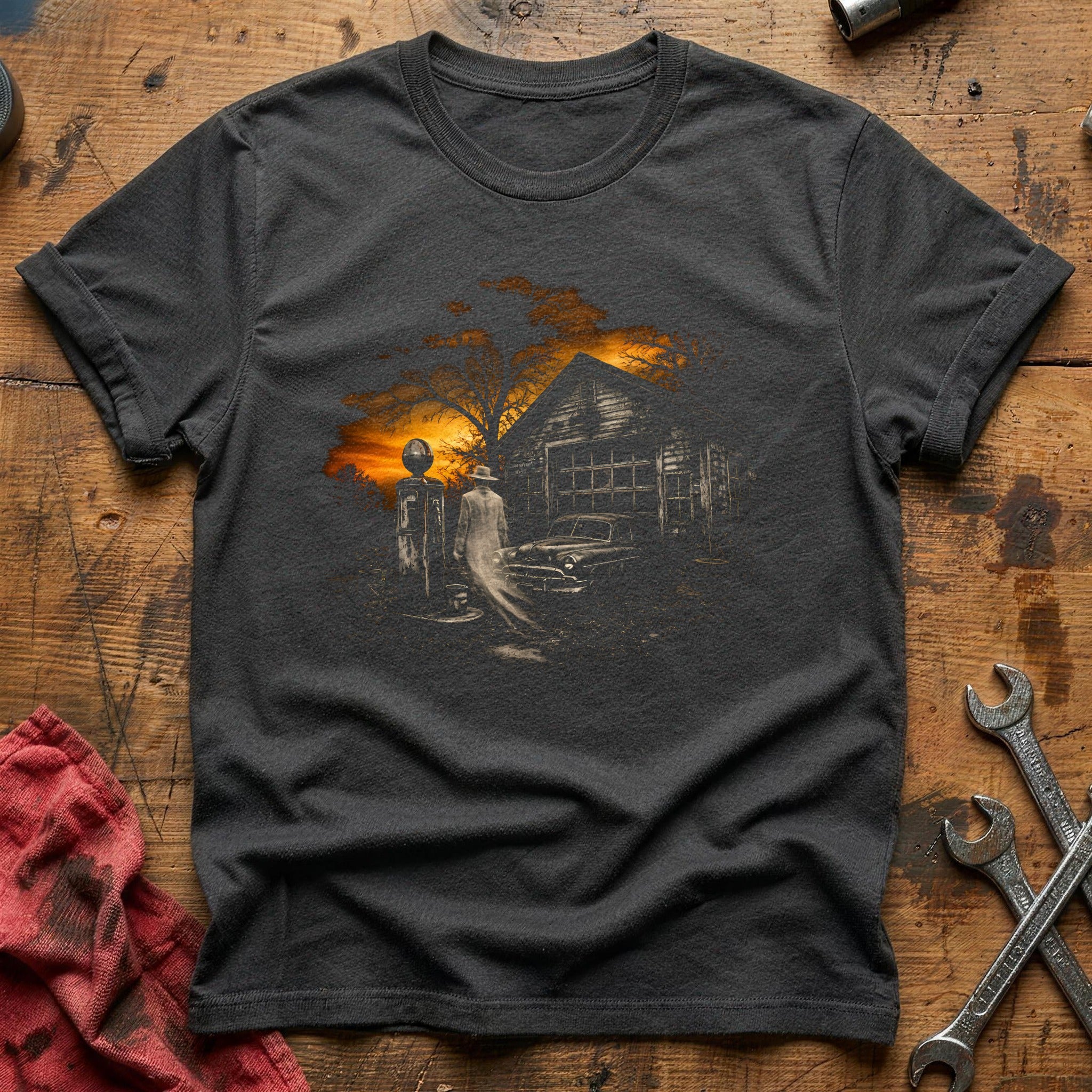 Haunted Garage Ghost 21 T-Shirt - Charcoal