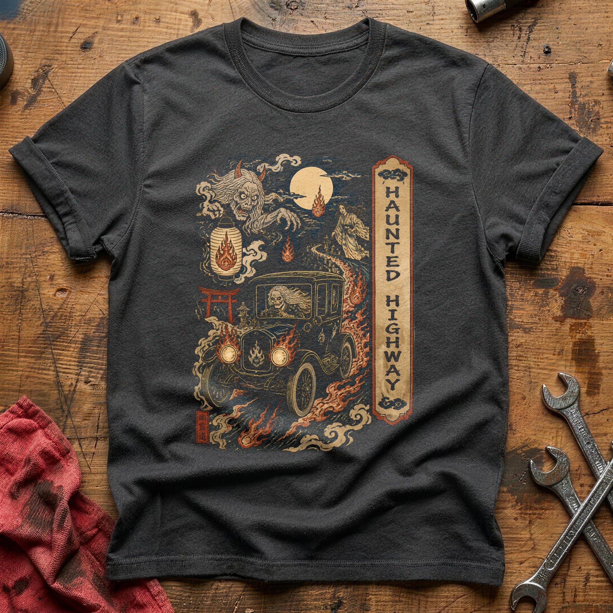 Haunted Highway 96 T-Shirt - Charcoal