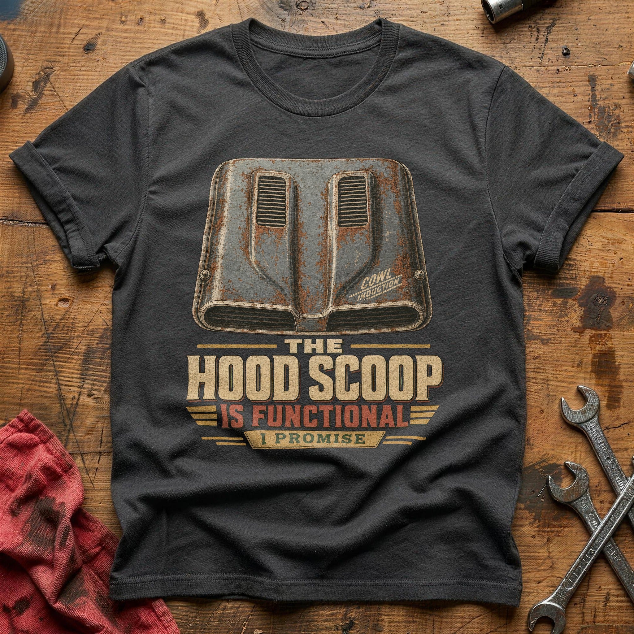 Hood Scoop Promise T-Shirt - Charcoal