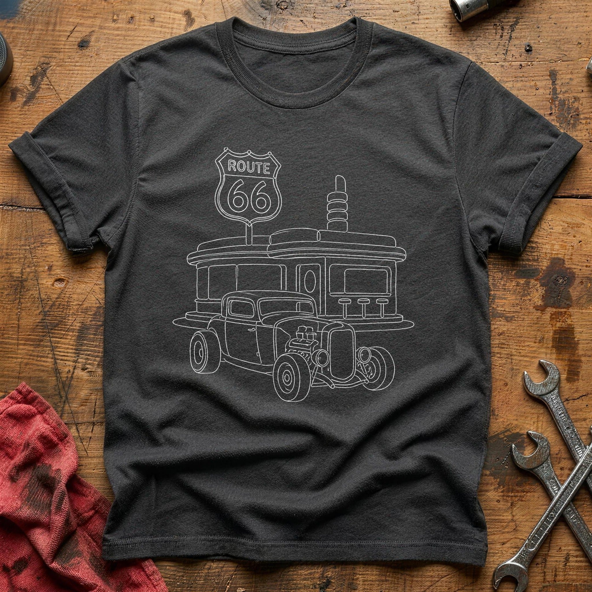 Hotrod Diner 21 T-Shirt - Charcoal