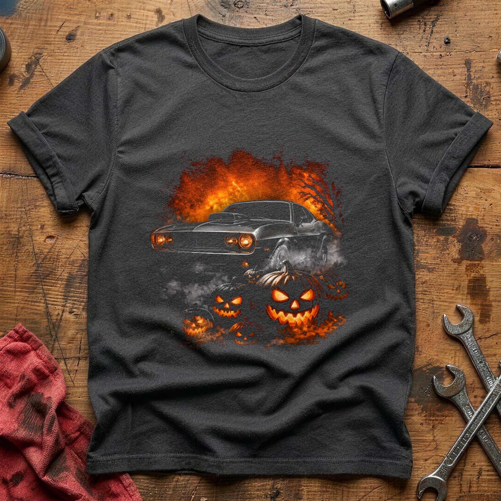 Hotrod Fog Jackolanterns 88 T-Shirt - Charcoal